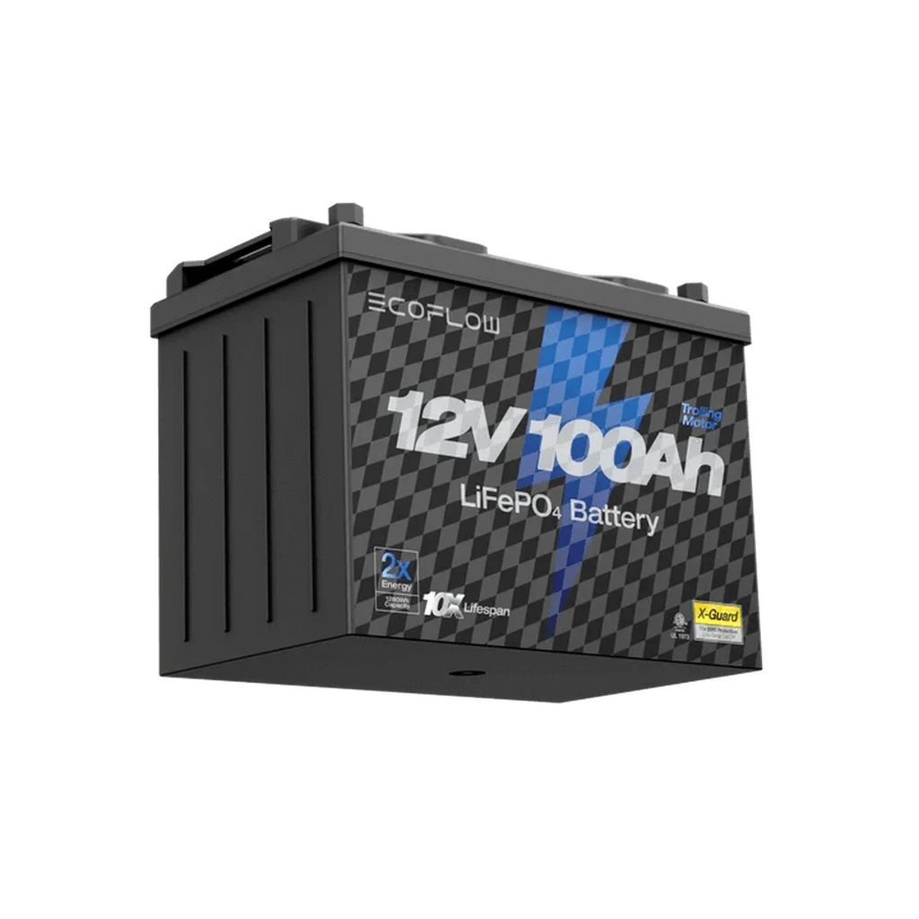 EcoFlow | Lithium 12V 100Ah Deep Cycle Marine Trolling Motor Battery