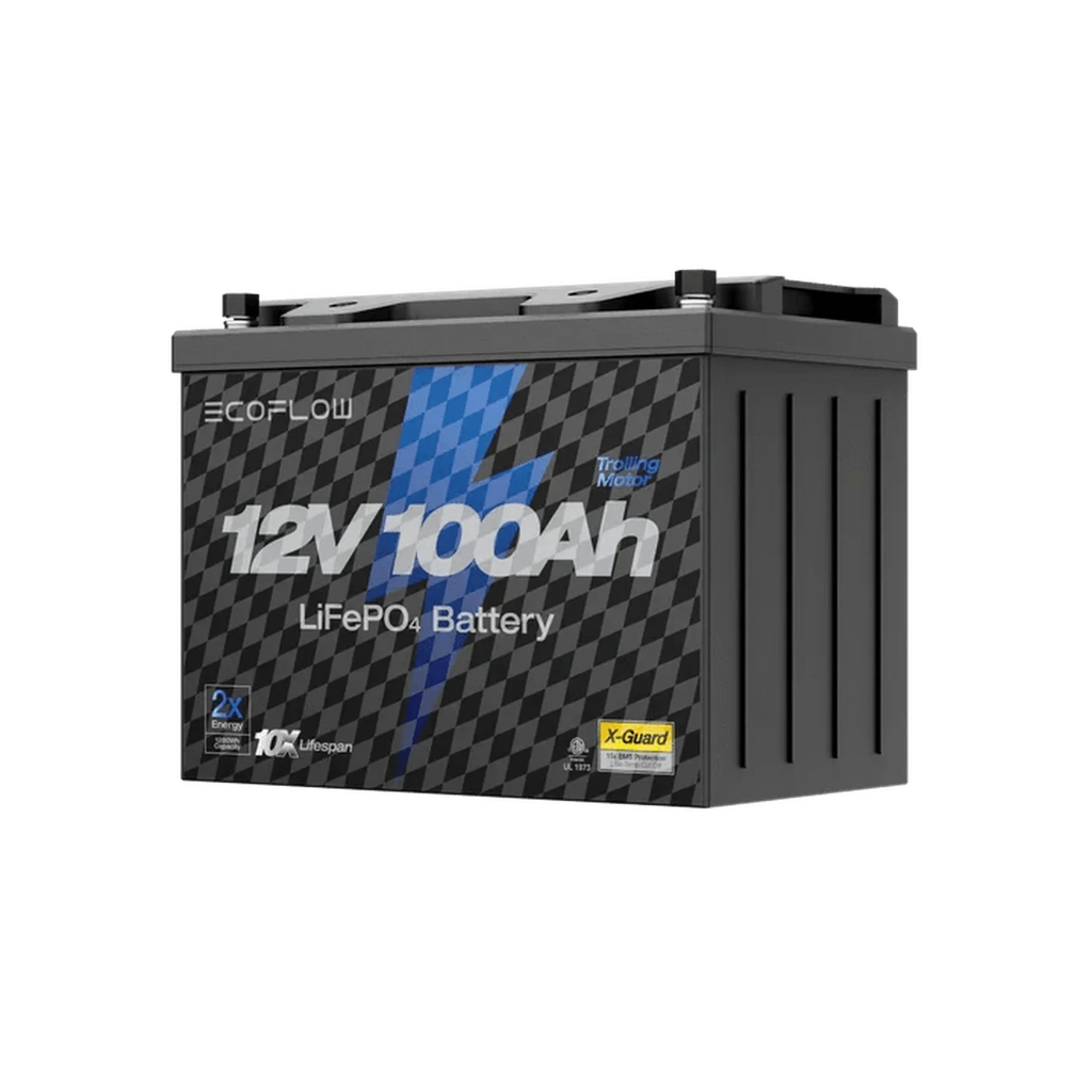 EcoFlow | Lithium 12V 100Ah Deep Cycle Marine Trolling Motor Battery