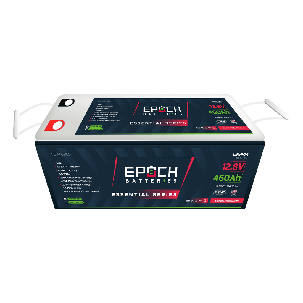 Epoch Batteries | Essentials Series | 12V 460Ah | Heated & Bluetooth LiFePO4 Battery