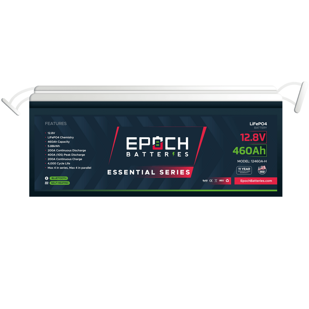 Epoch Batteries | Essentials Series | 12V 460Ah | Heated & Bluetooth LiFePO4 Battery