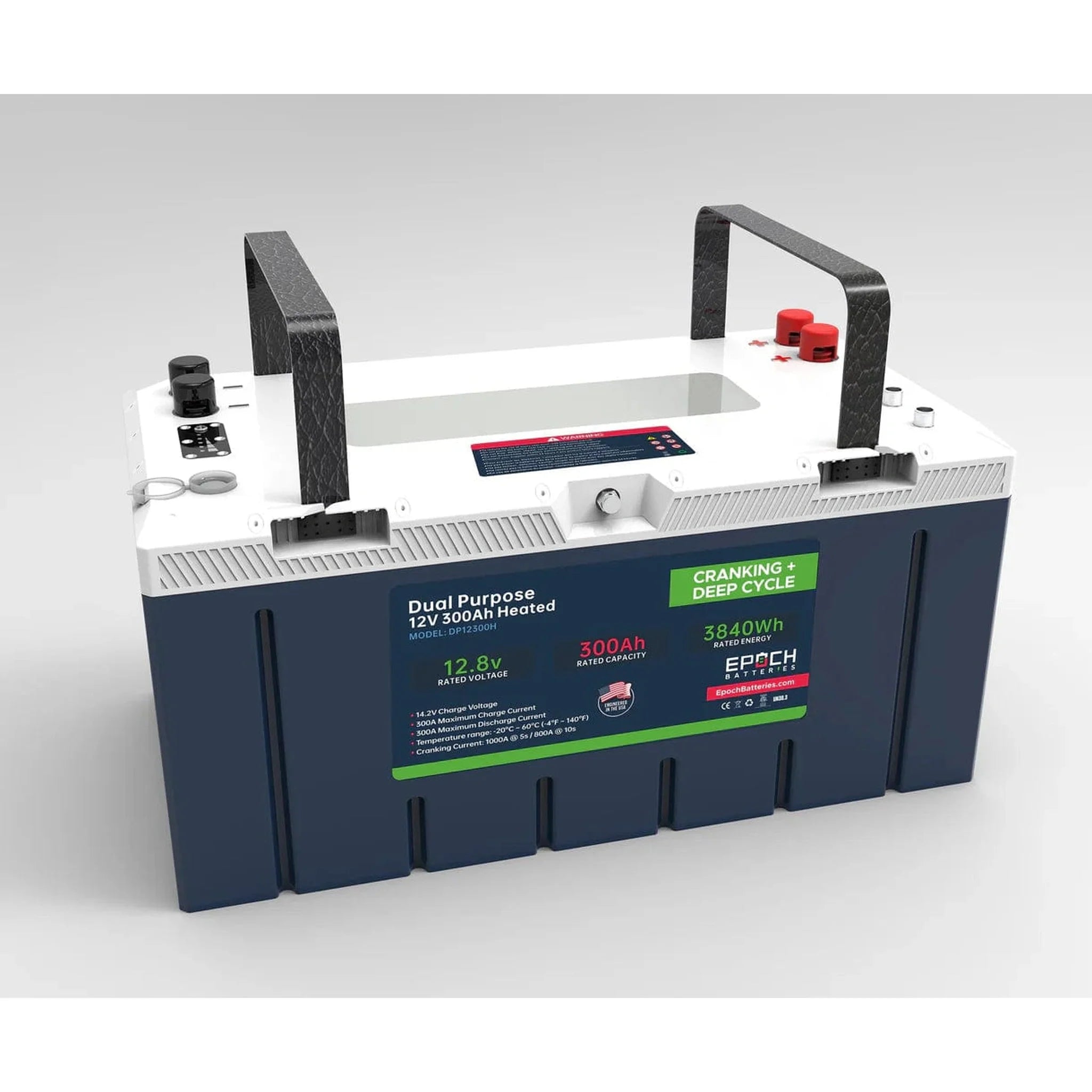 Epoch Batteries | 12V 300Ah - Group 8D - Cranking & Deep Cycle Lithium Battery (Dual Purpose)