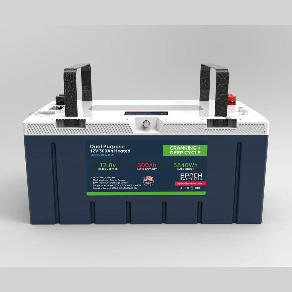 Epoch Batteries | 12V 300Ah - Group 8D - Cranking & Deep Cycle Lithium Battery (Dual Purpose)