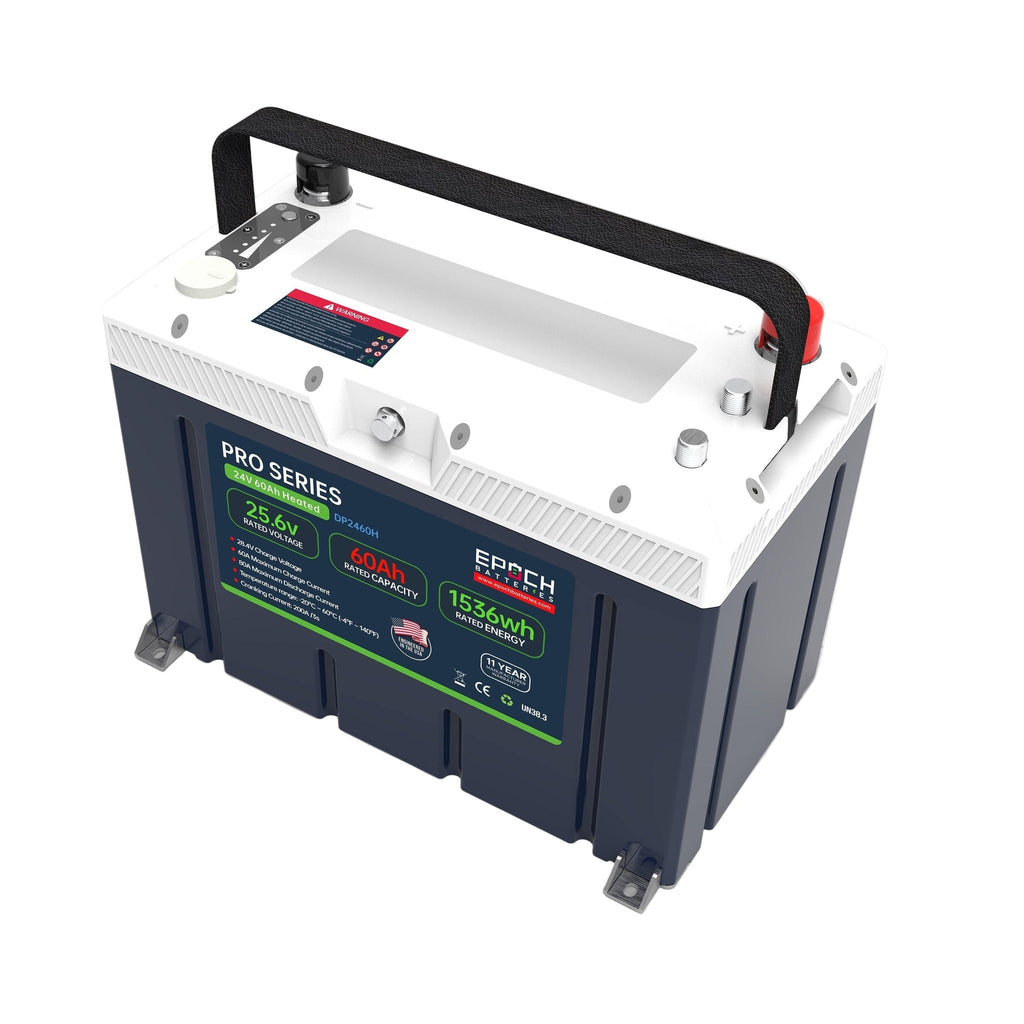Epoch Batteries | 24V 60Ah Pro Series LiFePO4 Battery Heated, Bluetooth, Victron Comms