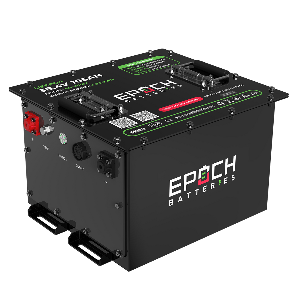 Epoch Batteries | 36V 105Ah LiMax Series LiFePO4 Golf Cart Battery Complete Kit