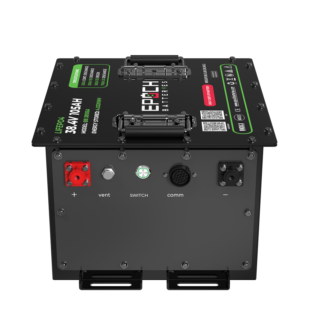 Epoch Batteries | 36V 105Ah LiMax Series LiFePO4 Golf Cart Battery Complete Kit