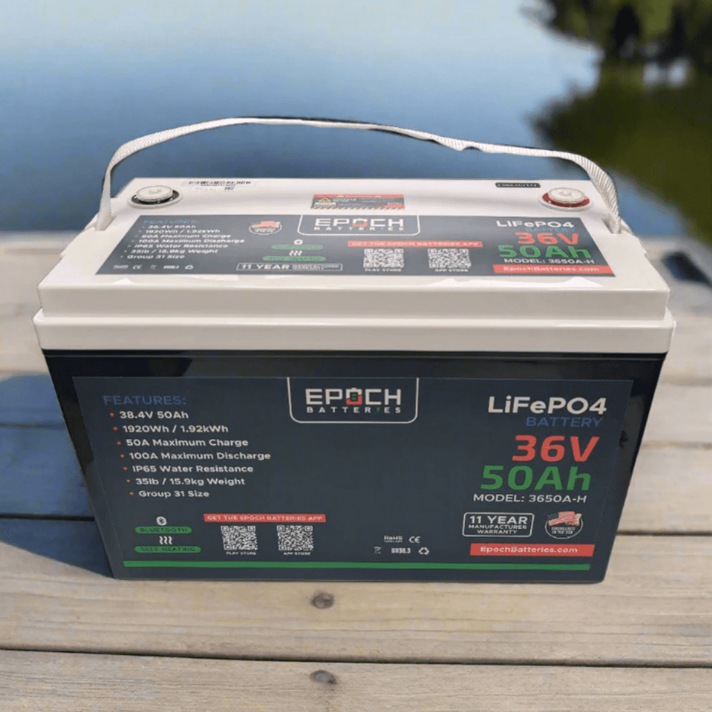 Epoch Batteries | 36V 50Ah - Group 31 - Bluetooth Heating IP54 Waterproof