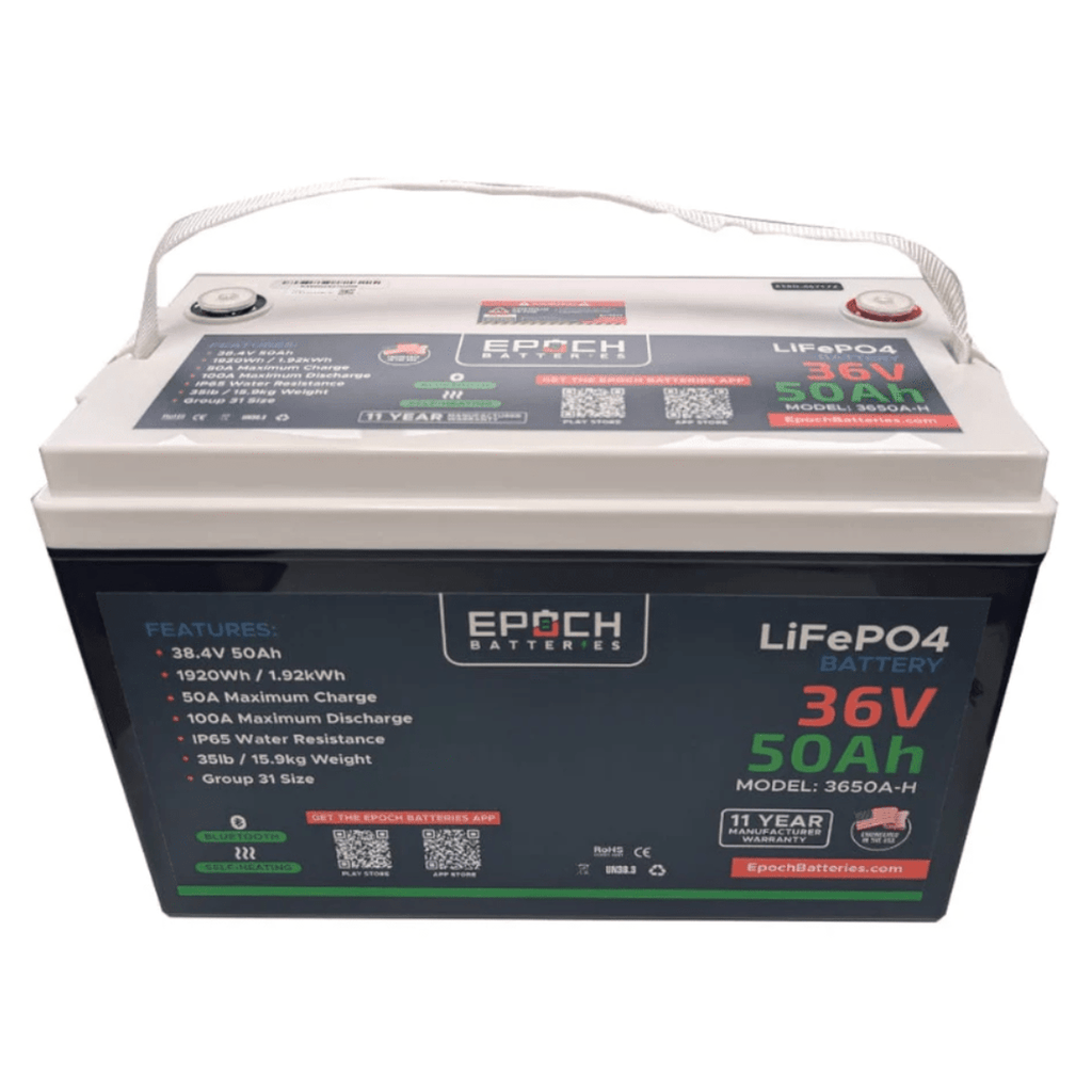 Epoch Batteries | 36V 50Ah - Group 31 - Bluetooth Heating IP54 Waterproof