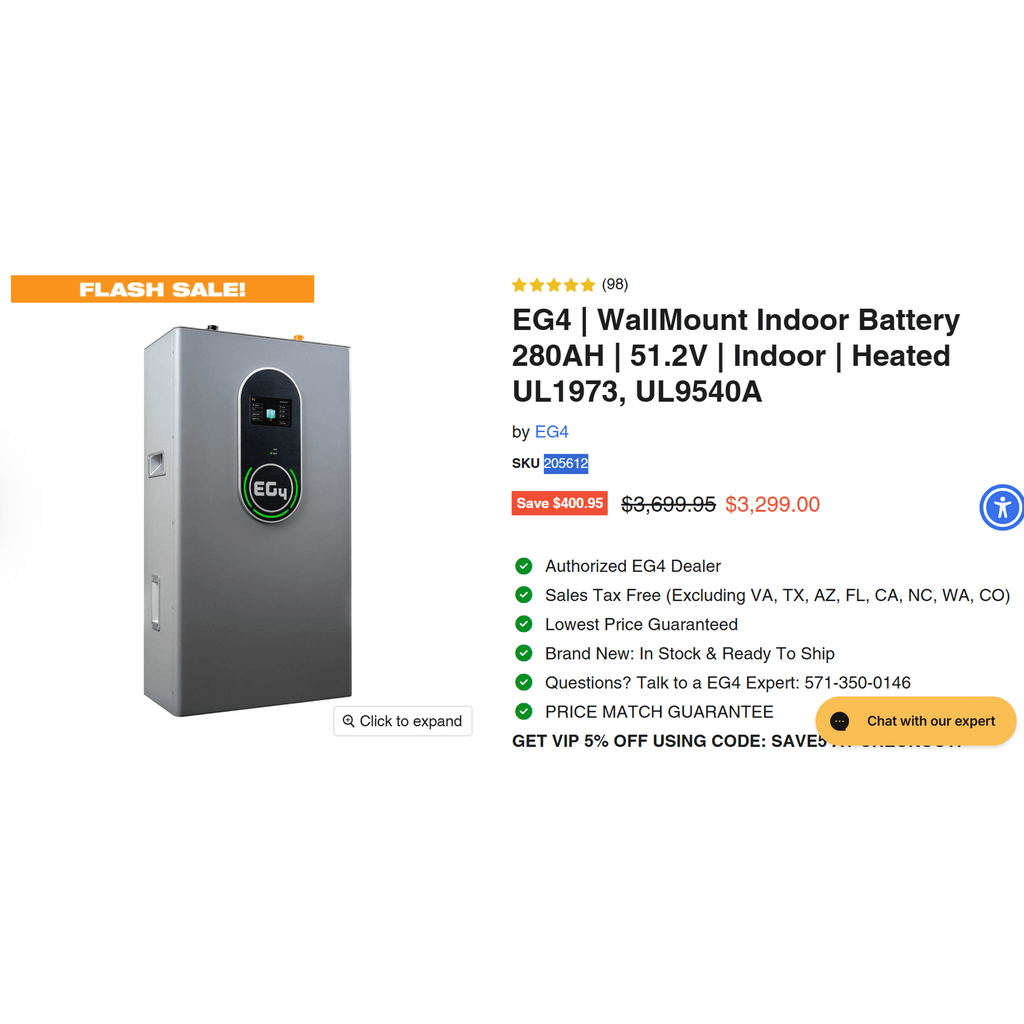 Epoch Batteries | 48V 105Ah Lithium (LiFePO4) Golf Cart Battery - Complete Kit