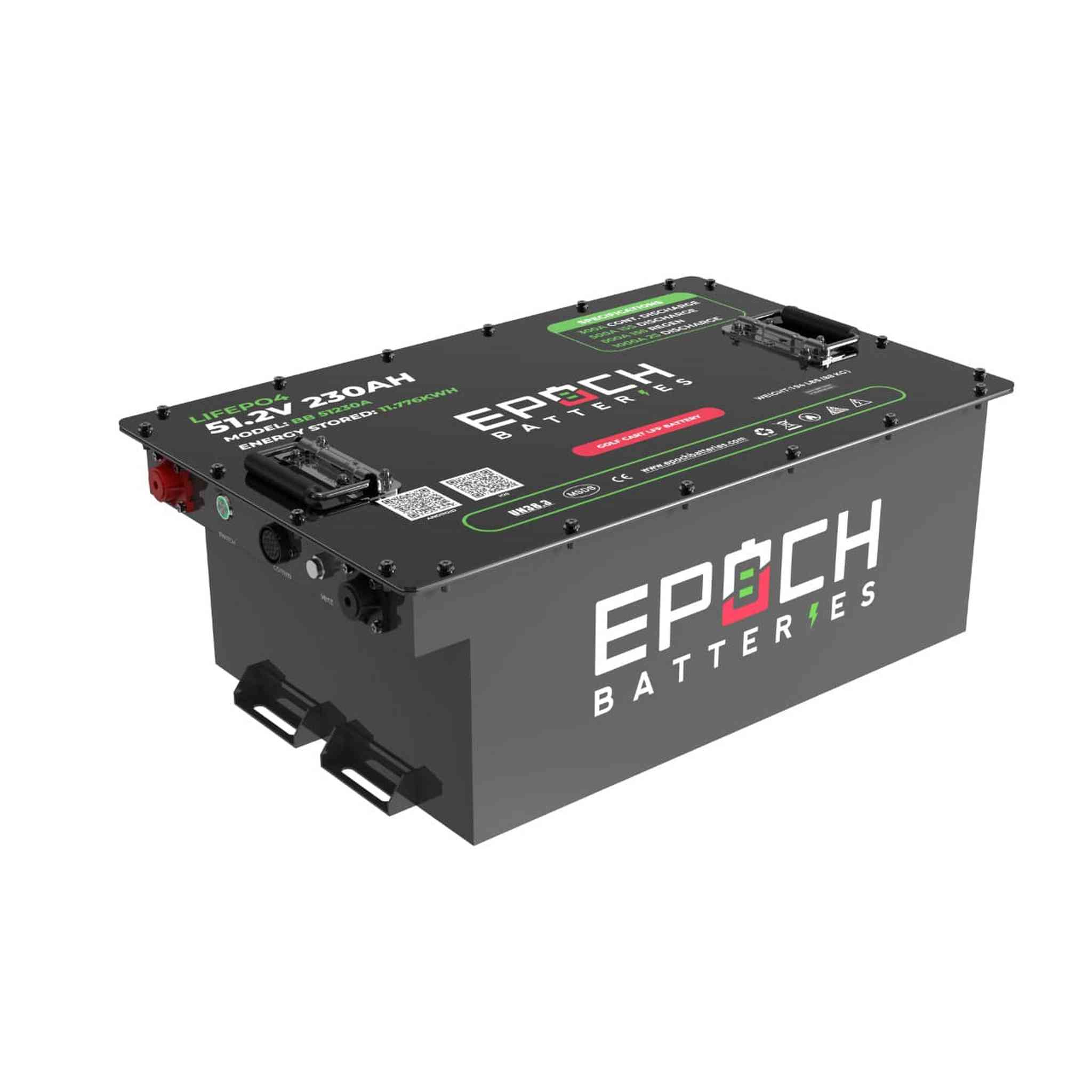 Epoch Batteries | 48V 230Ah LiMax Series LiFePO4 Golf Cart Battery Complete Kit