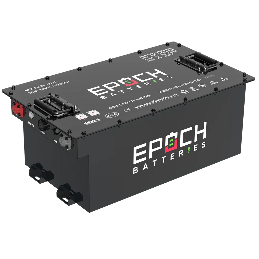 Epoch Batteries | 70.4V (72V) 105ah - LiMax Series Lithium LiFePO4 Golf Cart Battery - Complete Kit