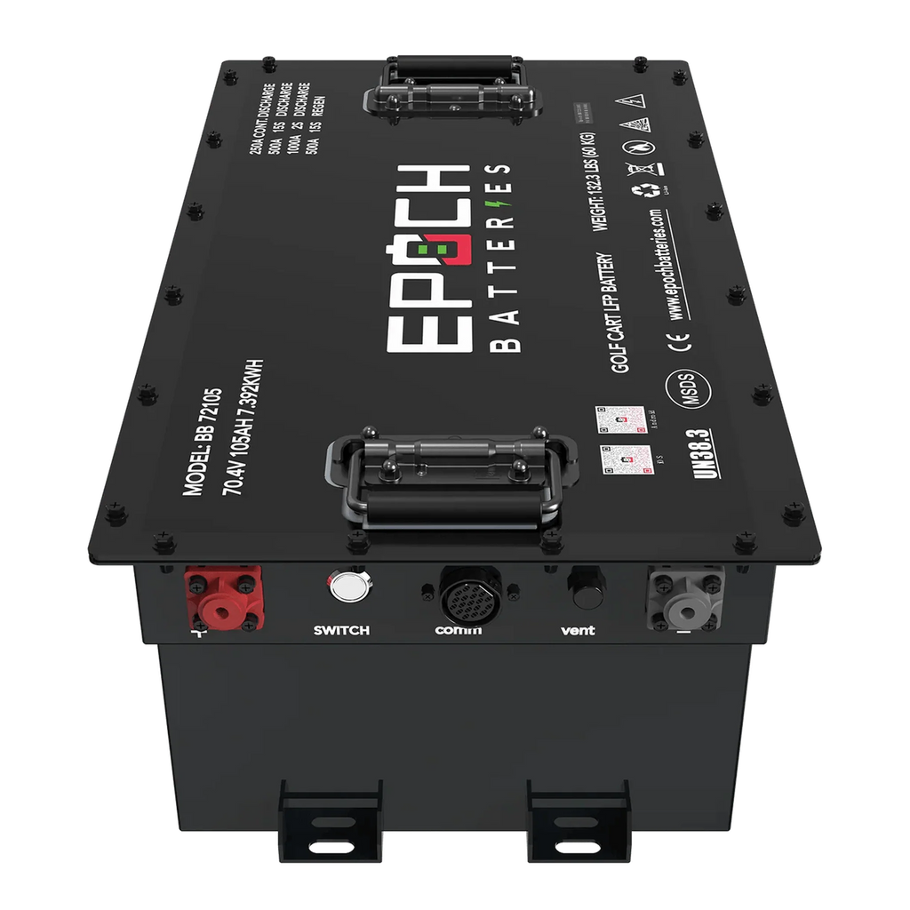 Epoch Batteries | 70.4V (72V) 105ah - LiMax Series Lithium LiFePO4 Golf Cart Battery - Complete Kit