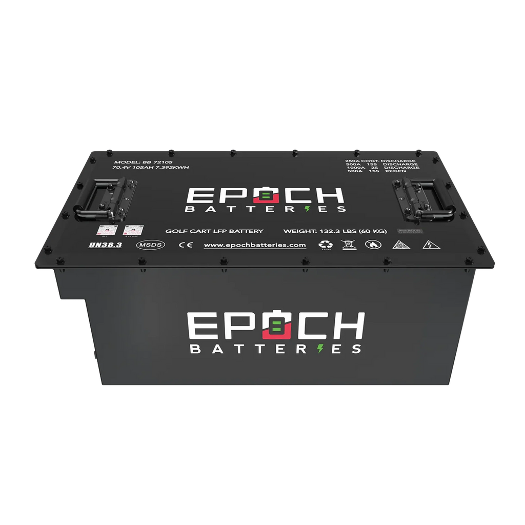Epoch Batteries | 70.4V (72V) 105ah - LiMax Series Lithium LiFePO4 Golf Cart Battery - Complete Kit