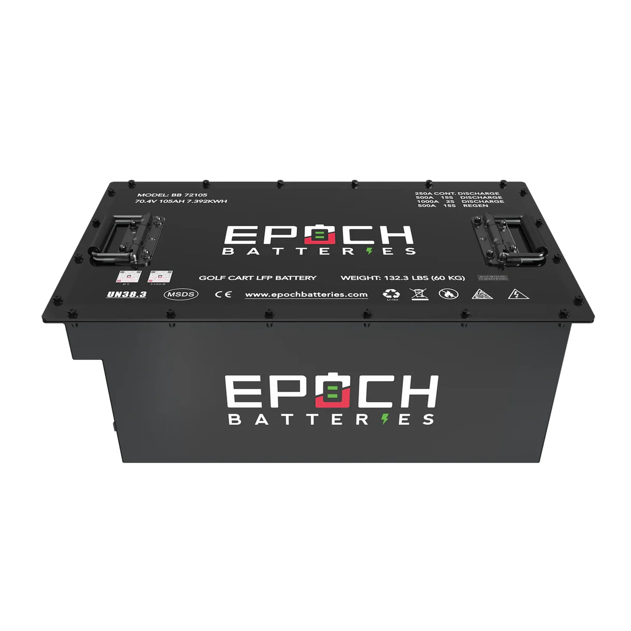 Epoch Batteries | 70.4V (72V) 105ah - LiMax Series Lithium LiFePO4 Golf Cart Battery - Complete Kit