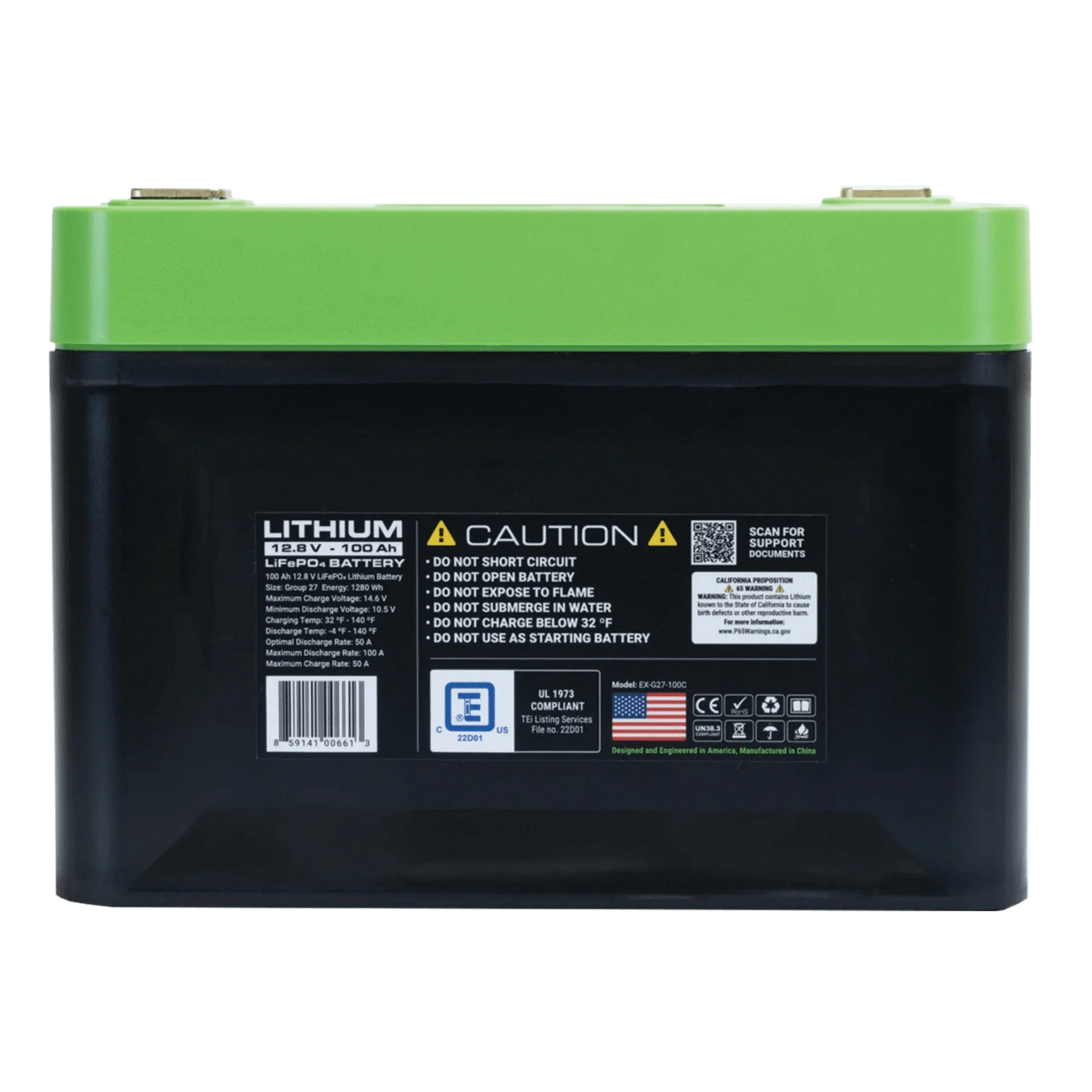 Expion360 |  12V 100Ah Group 27 Lithium Battery