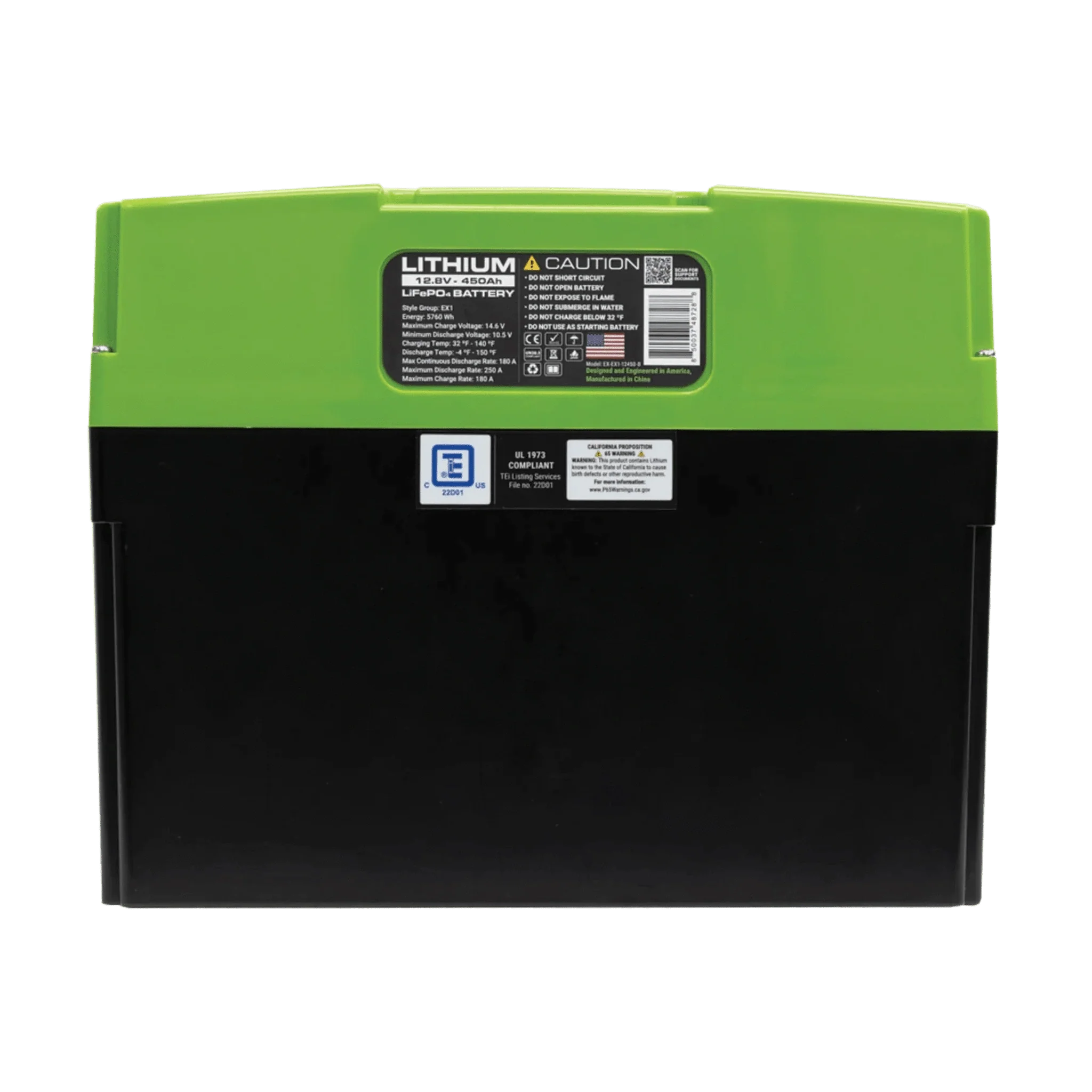 Expion360 | 12V 450Ah EX1 SmartTalk™ Lithium Battery