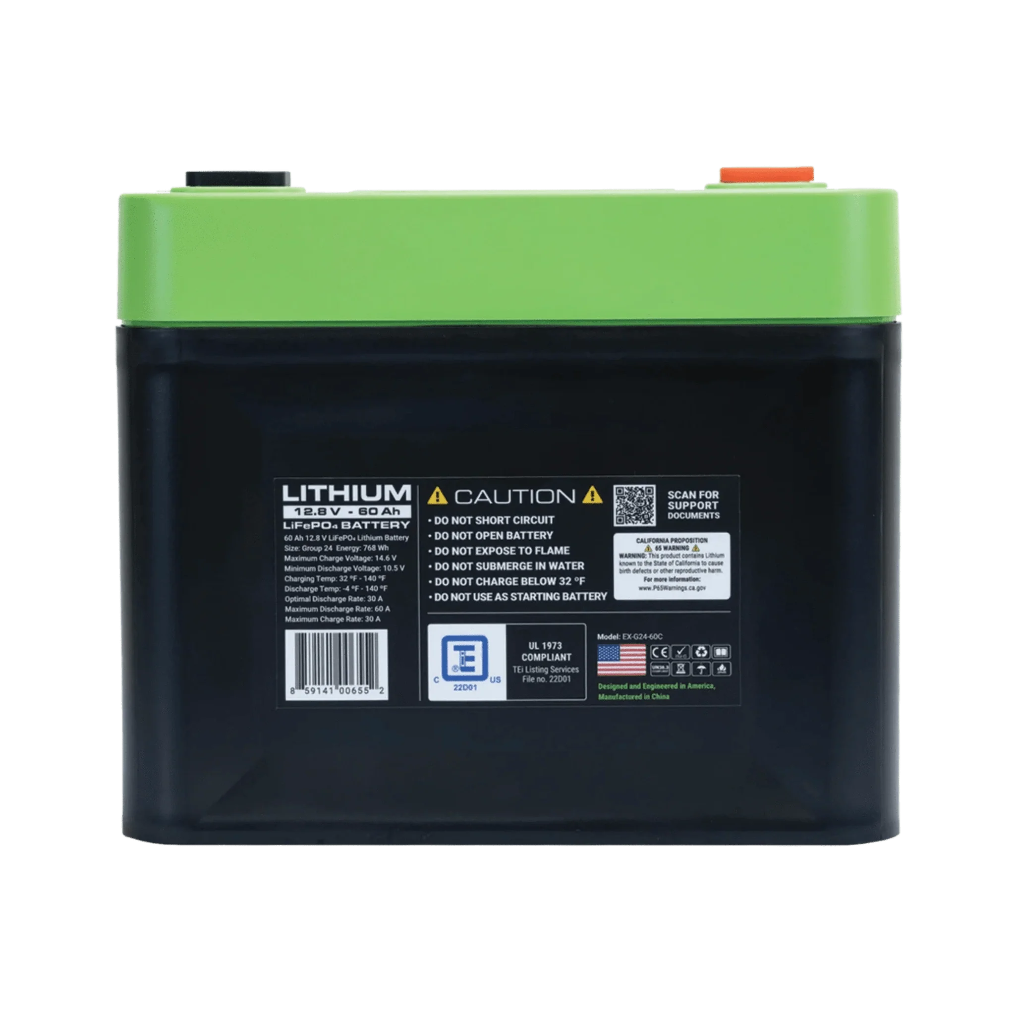 Expion360 | 12V 60Ah Group 24 Lithium Battery