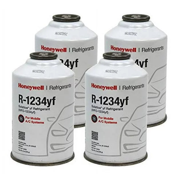8oz R1234YF Refrigerant (4 8oz Cans) HD Brass Honey Well Genuine