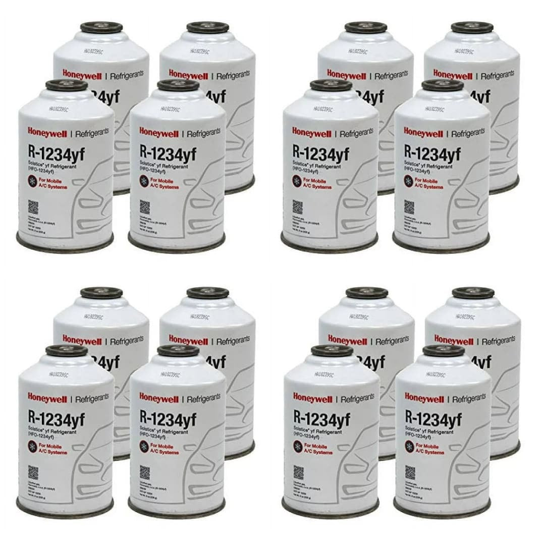 8oz R1234YF Refrigerant 4 cases (16 Cans) Honey Well Genuine