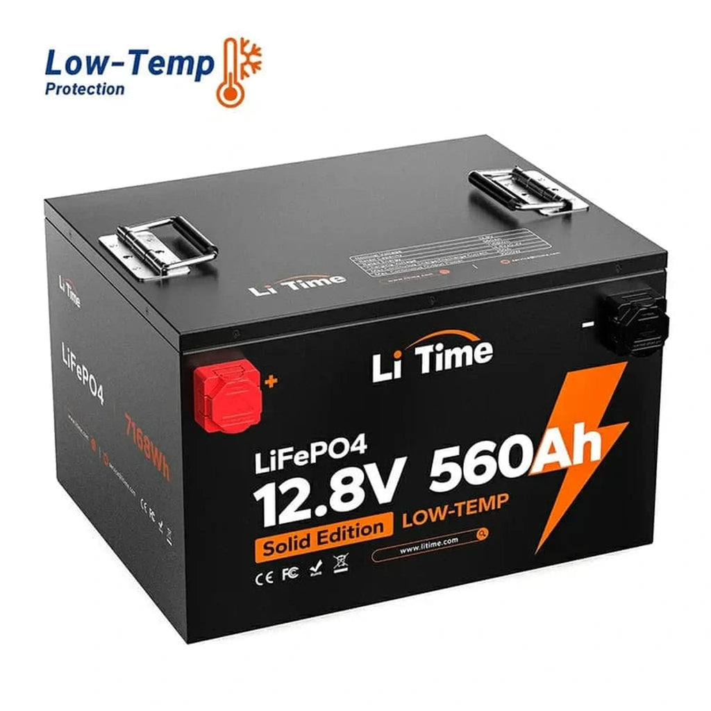 LiTime | 12V 560Ah LiFePO4 Battery for Off Grid Solar System with Low Temp Protection