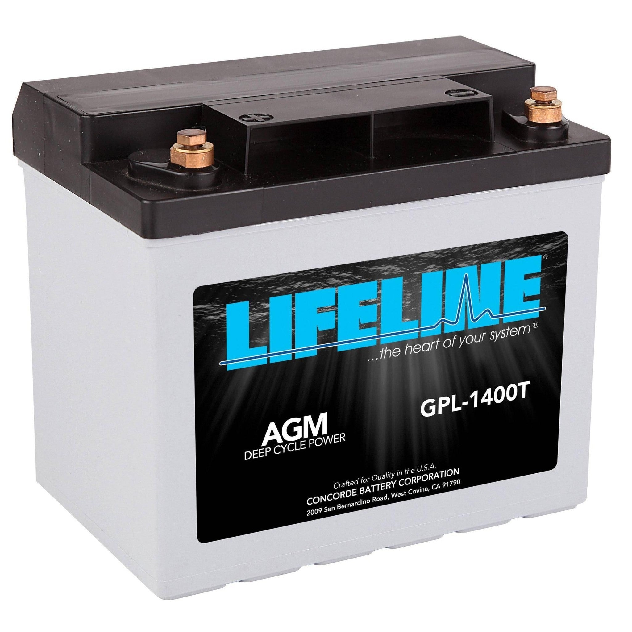 Lifeline | GPL-1400T 12V 43Ah AGM RV/Marine Motor Starting Battery