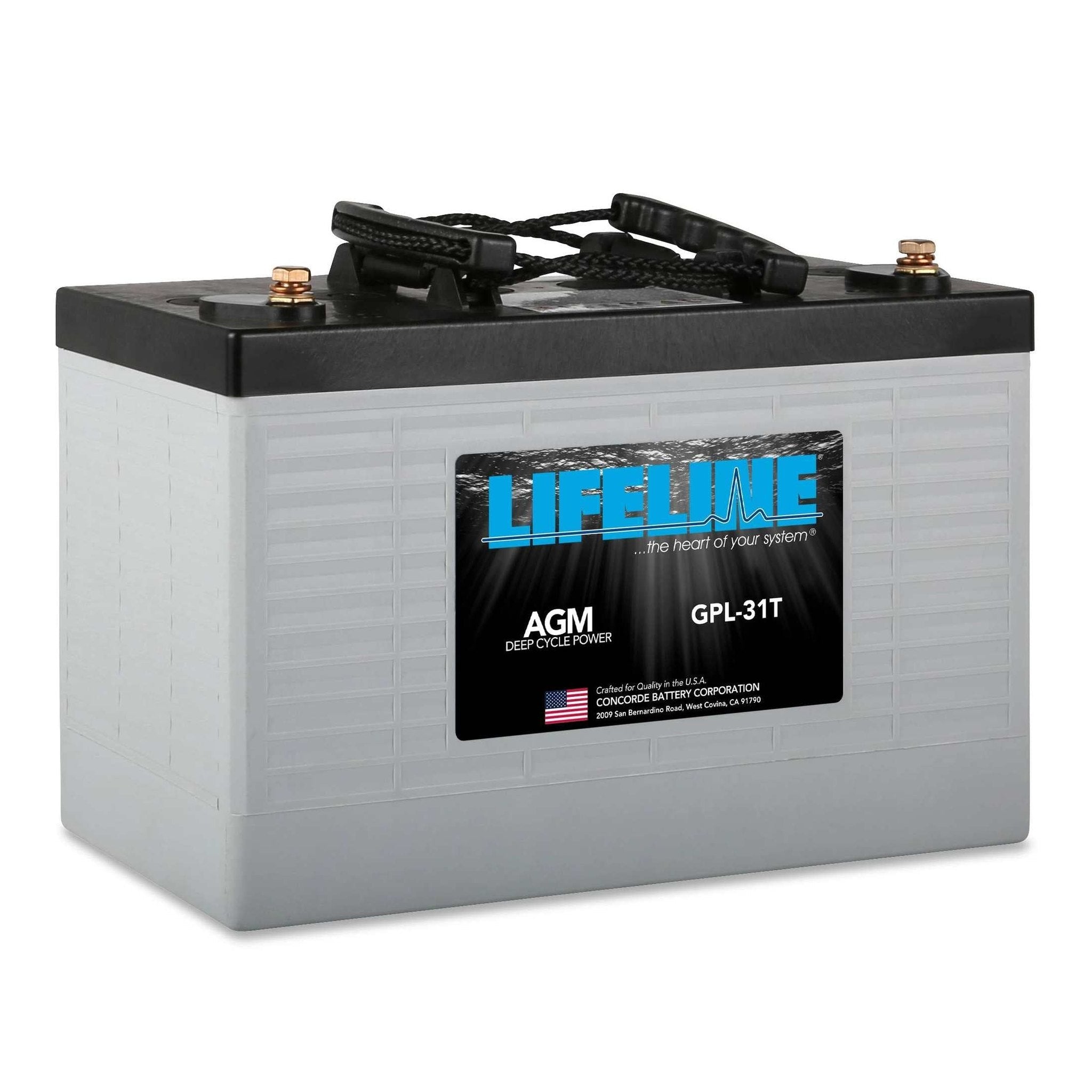 Lifeline | GPL-31T | 12v 105Ah Deep Cycle Sealed AGM Marine and RV Battery