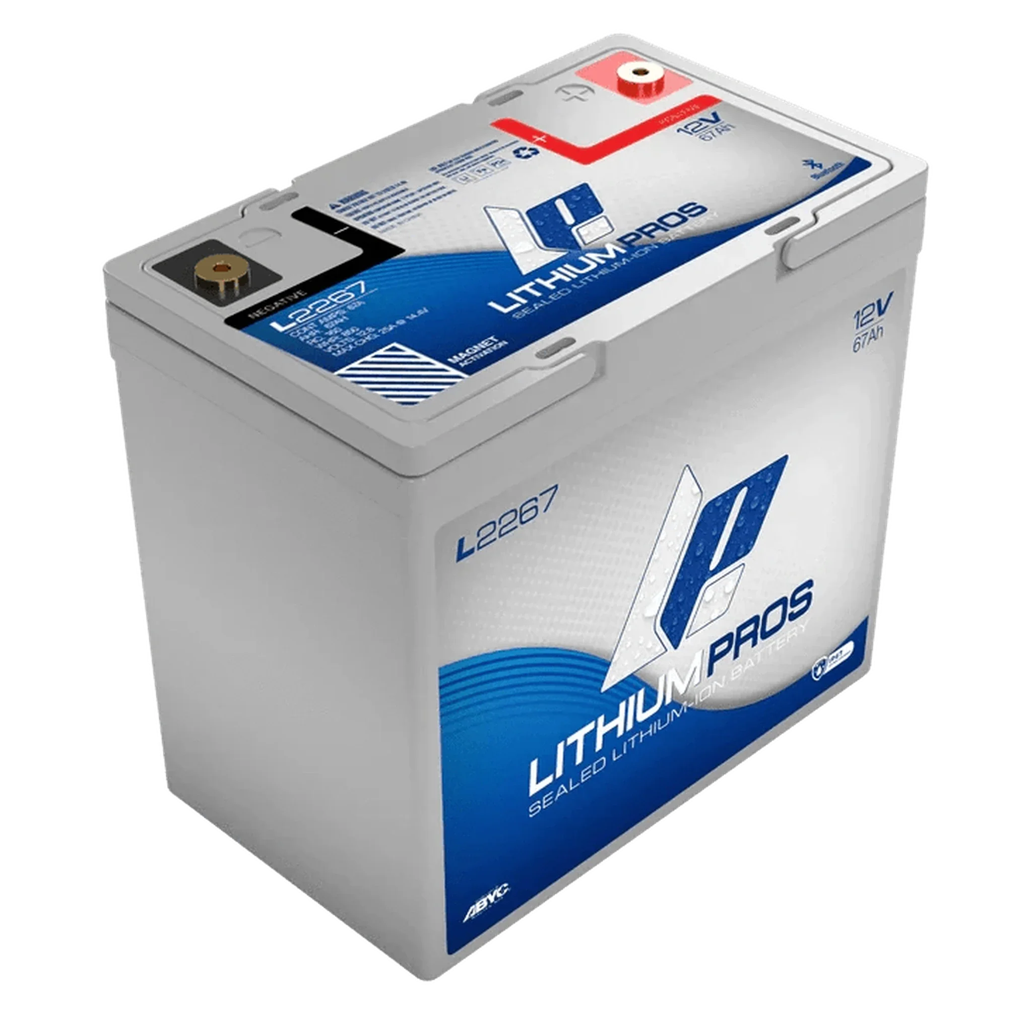 Lithium Pros | L2267 12V 67Ah Lithium Ion Bluetooth Battery