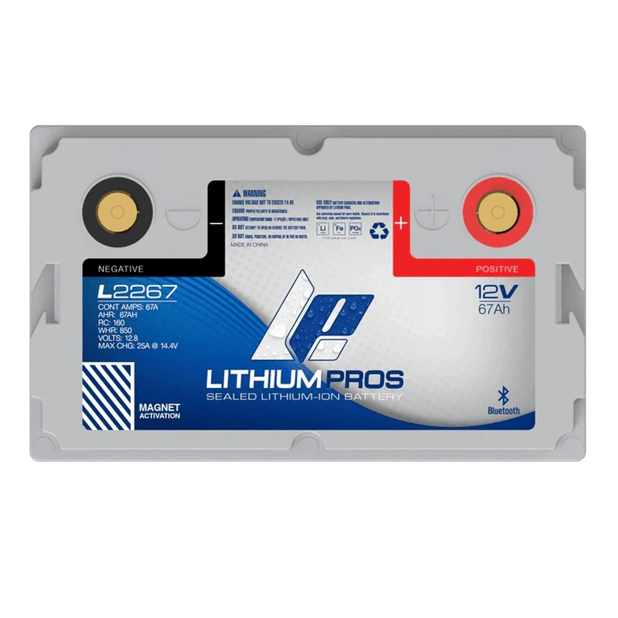 Lithium Pros | L2267 12V 67Ah Lithium Ion Bluetooth Battery