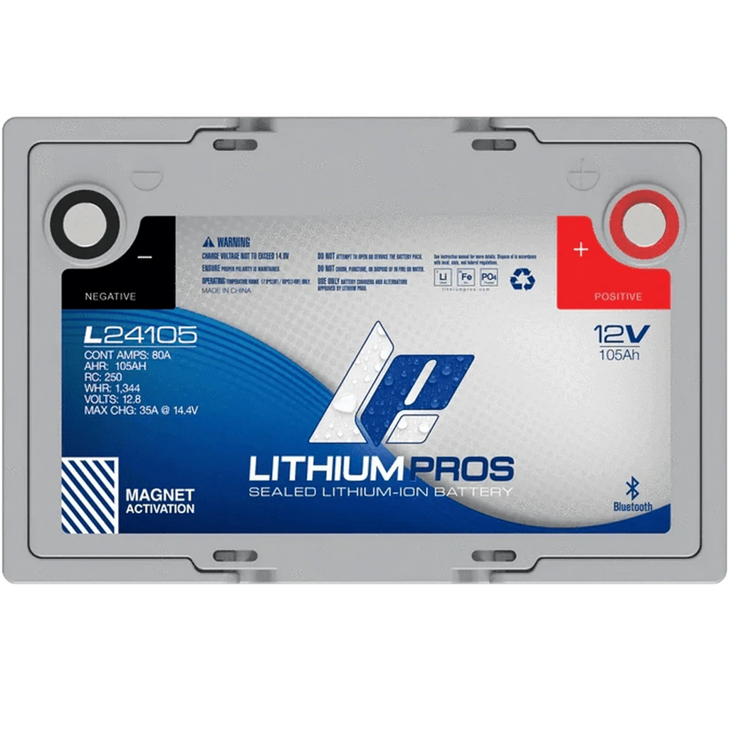 Lithium Pros | L24105 12V 105Ah Bluetooth Lithium Ion Battery