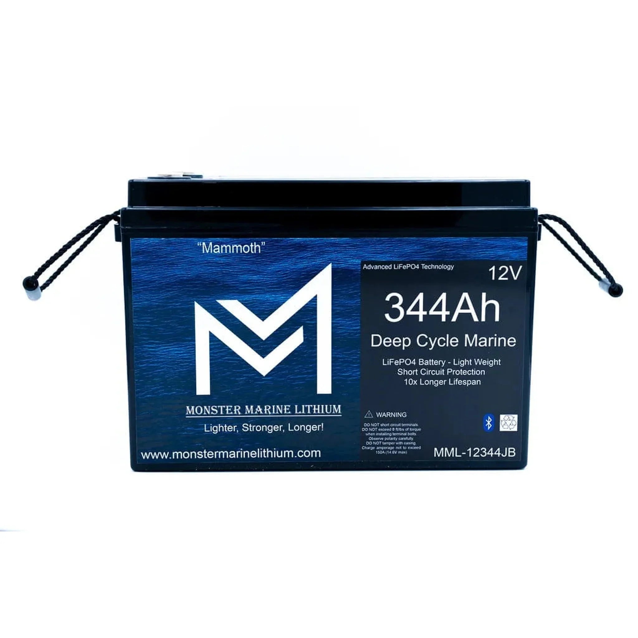 Monster Marine Lithium | 12v 344Ah Lithium Deep cycle MML-12344B Bluetooth