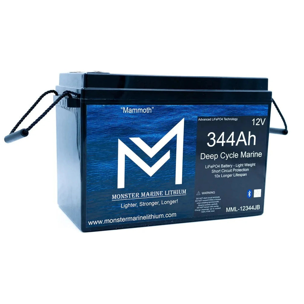 Monster Marine Lithium | 12v 344Ah Lithium Deep cycle MML-12344B Bluetooth