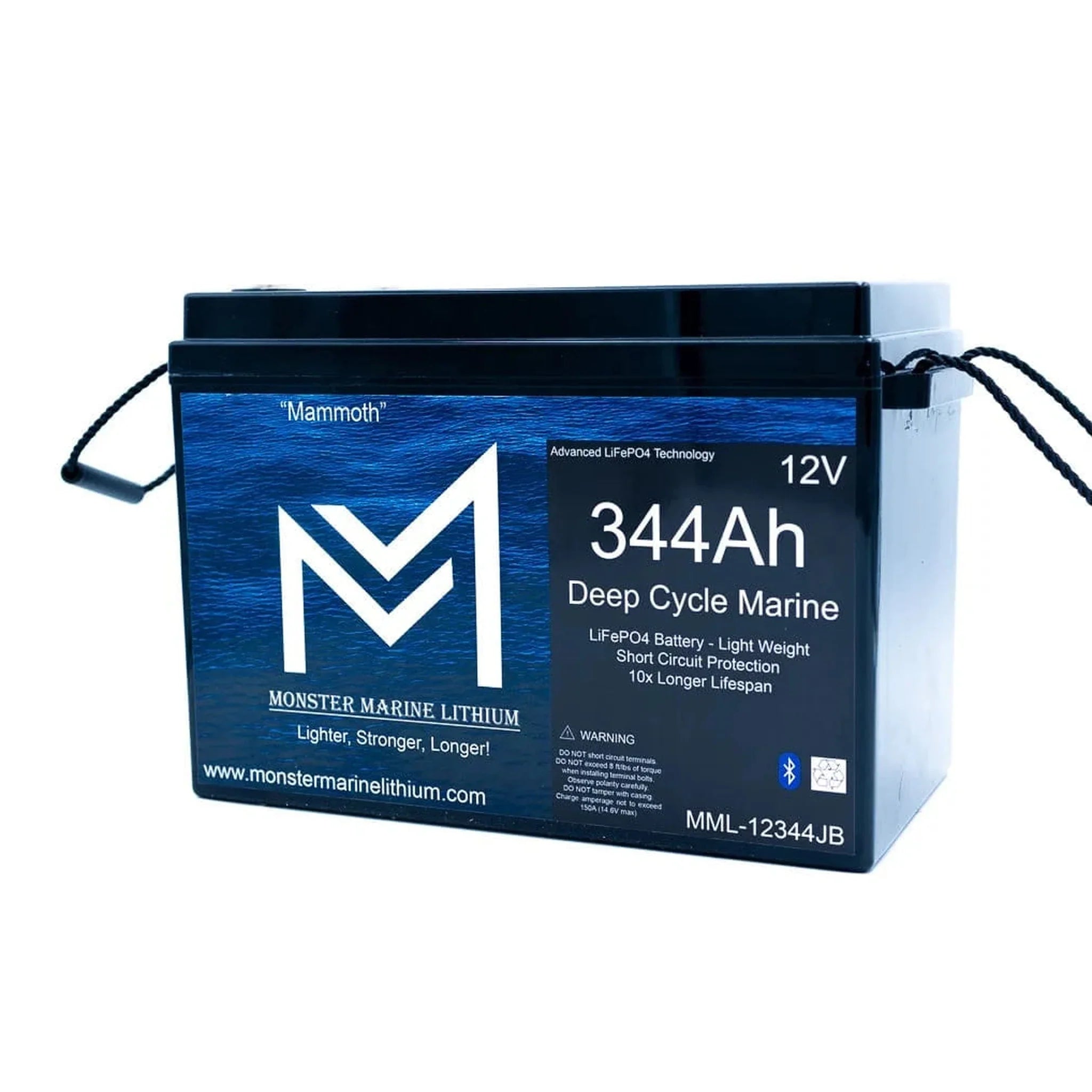 Monster Marine Lithium | 12v 344Ah Lithium Deep cycle MML-12344B Bluetooth
