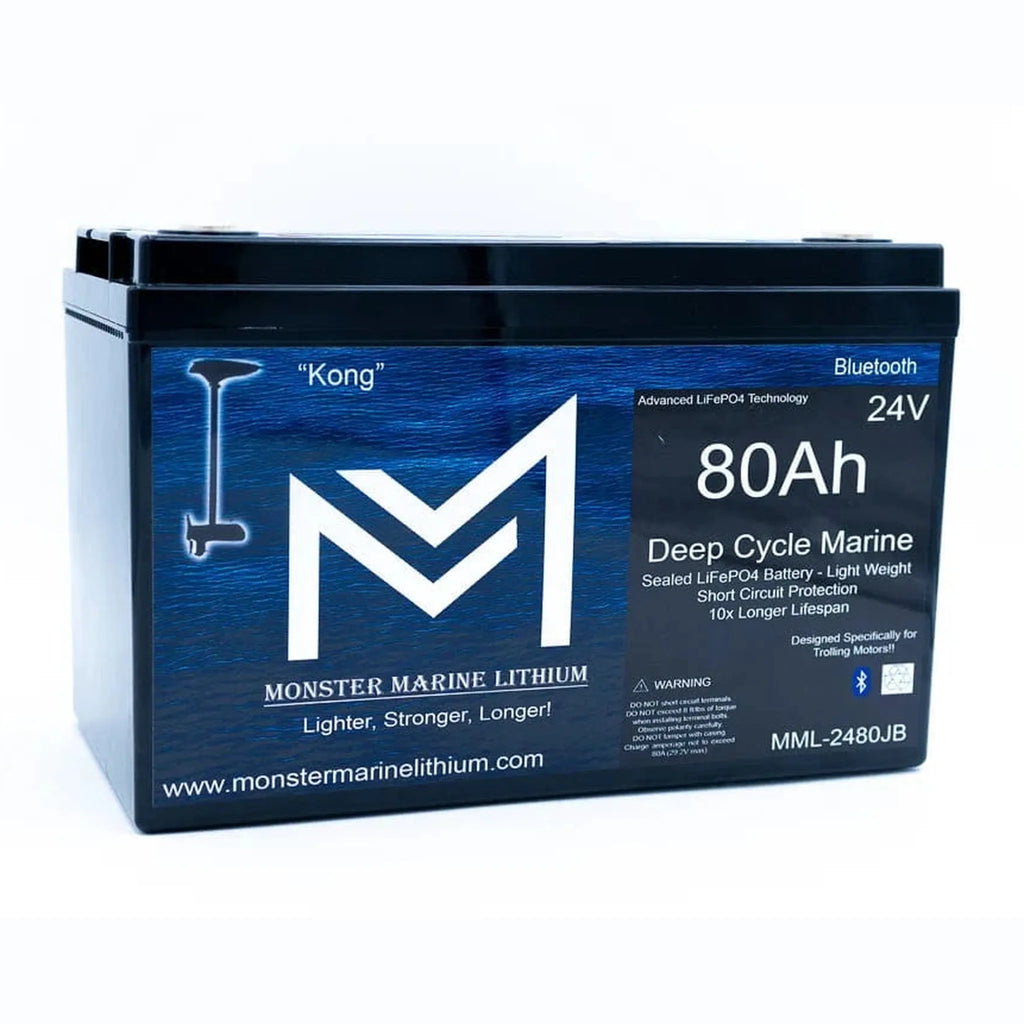 Monster Marine Lithium | 24V 80Ah Lithium Bluetooth Marine Trolling Battery "Kong"