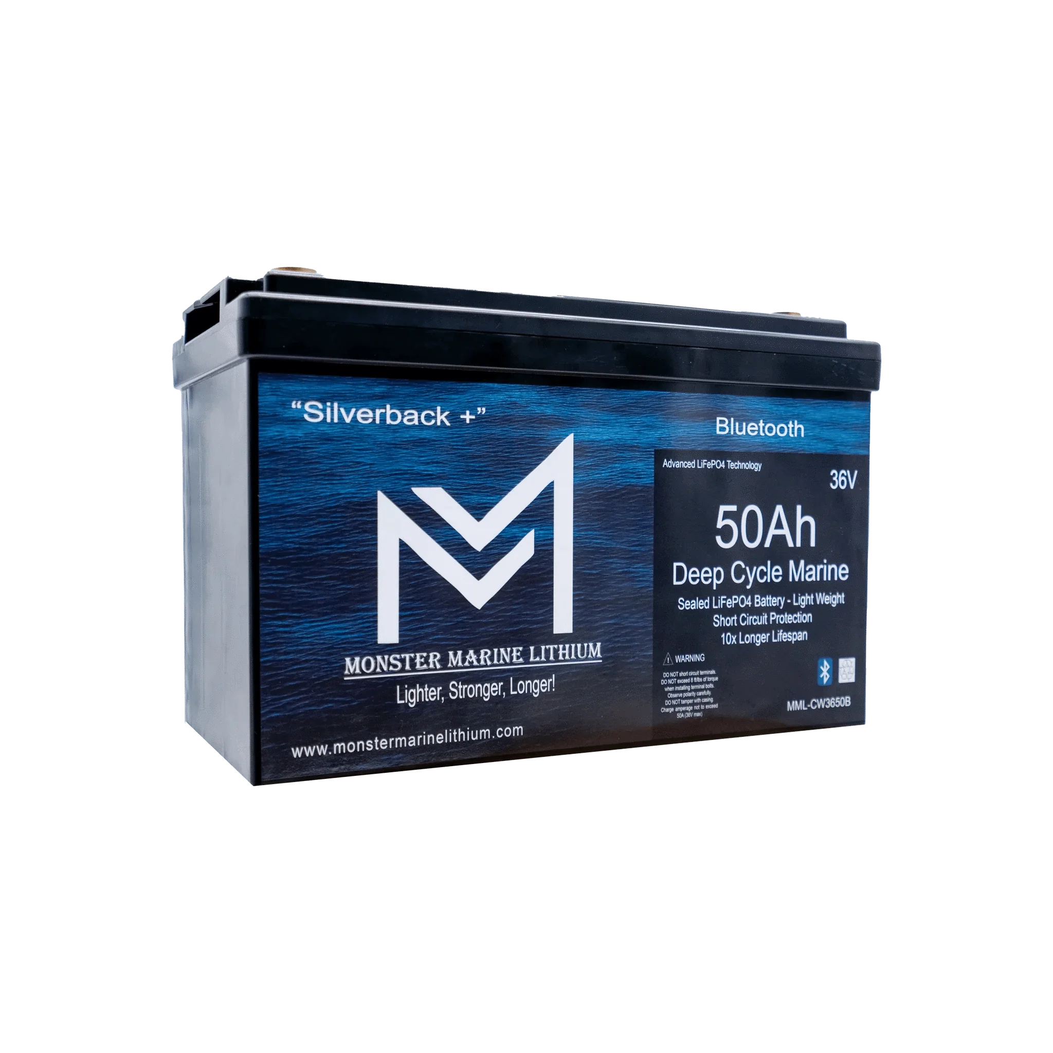 Monster Marine Lithium | 36V 50Ah Trolling Battery Bluetooth MML-3650BT