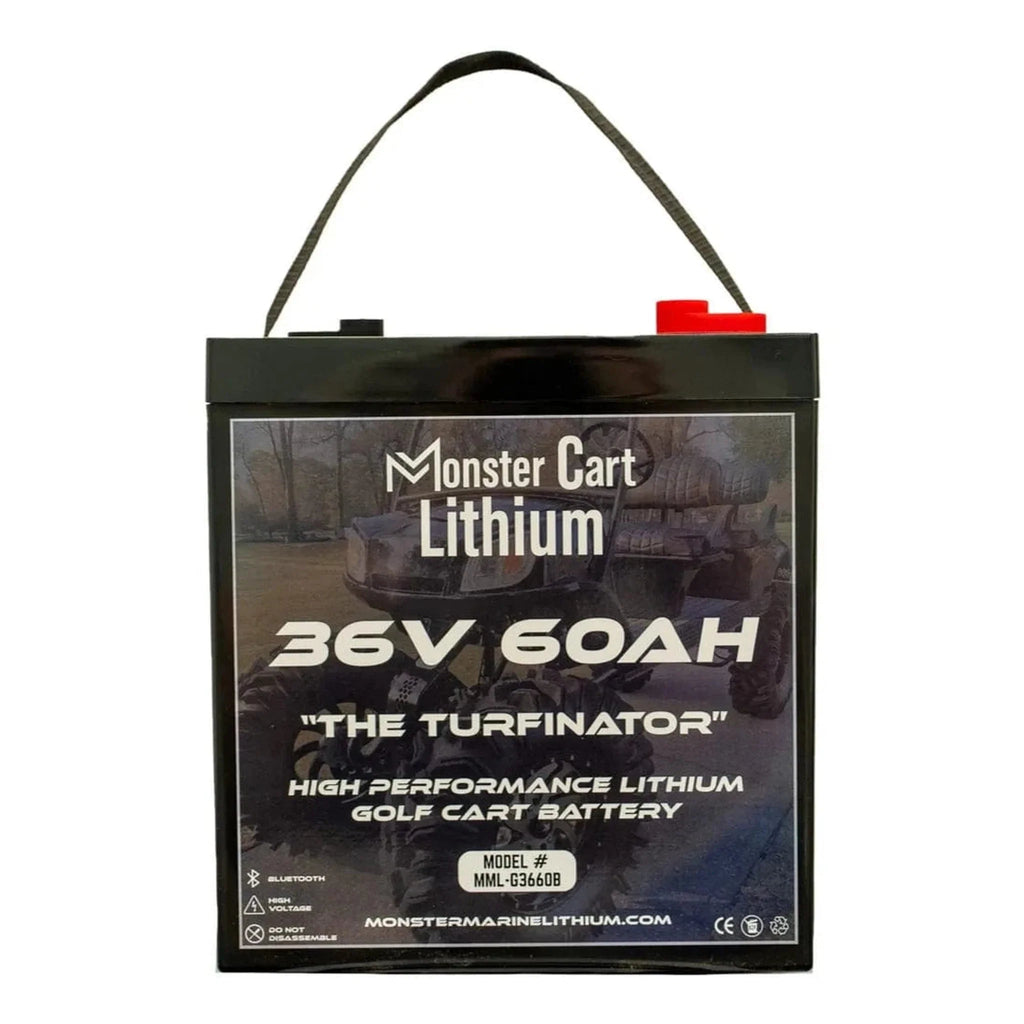 Monster Marine Lithium | 36V 60AH & charger - "THE TURFINATOR" - BLUETOOTH HIGH PERFORMANCE LITHIUM GOLF CART BATTERY - GC2 GROUP