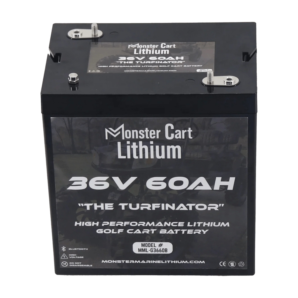 Monster Marine Lithium | 36V 60AH & charger - "THE TURFINATOR" - BLUETOOTH HIGH PERFORMANCE LITHIUM GOLF CART BATTERY - GC2 GROUP