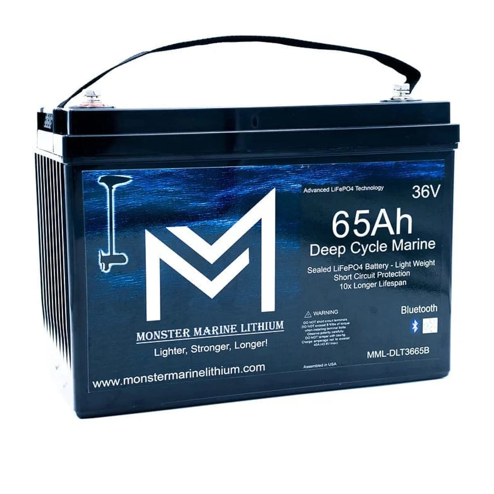 Monster Marine Lithium | 36V 65Ah Bluetooth Lithium Trolling Battery