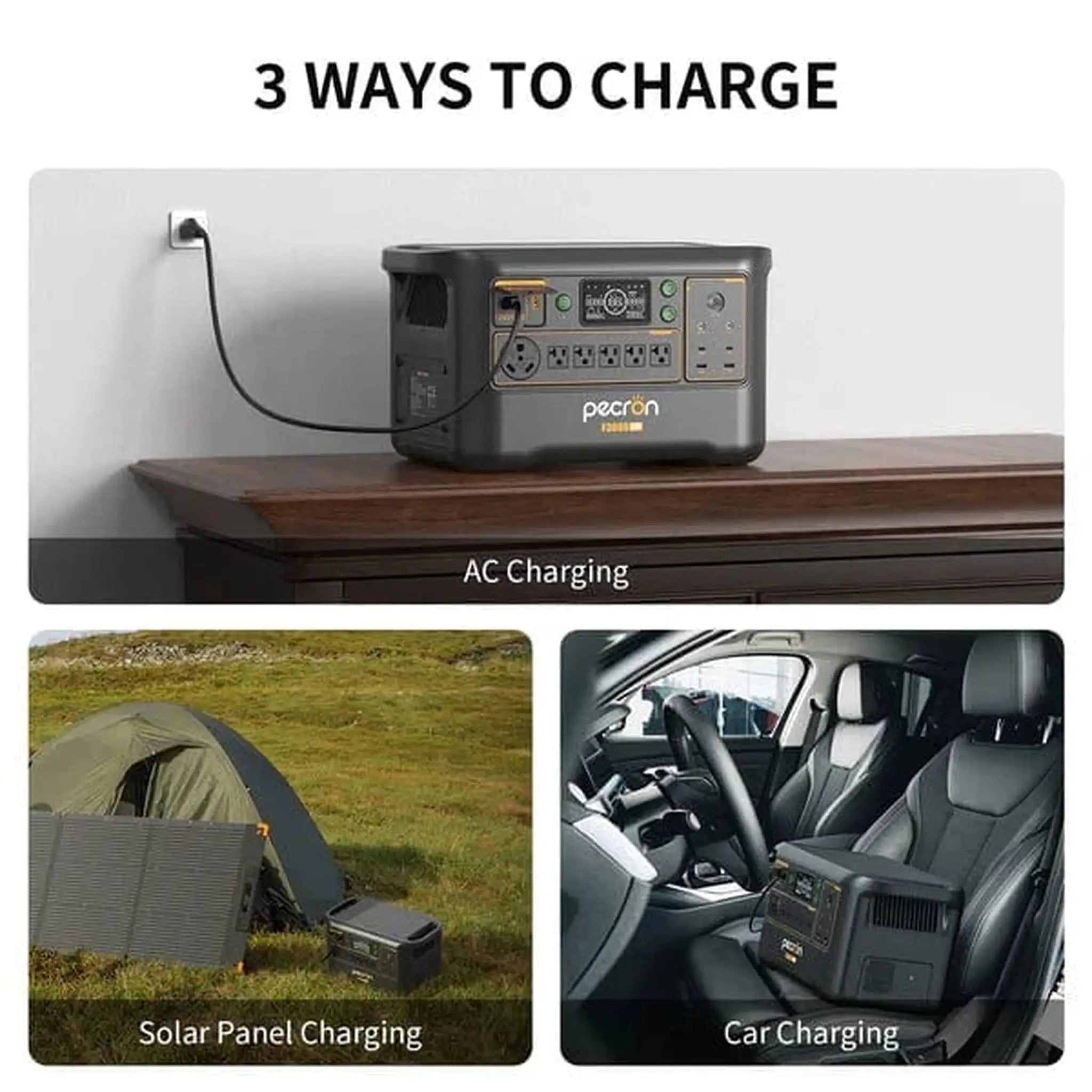 PECRON | F3000LFP Portable Power Station |  3600W Output 3072Wh LiFePO4 Battery (PRE-ORDER)