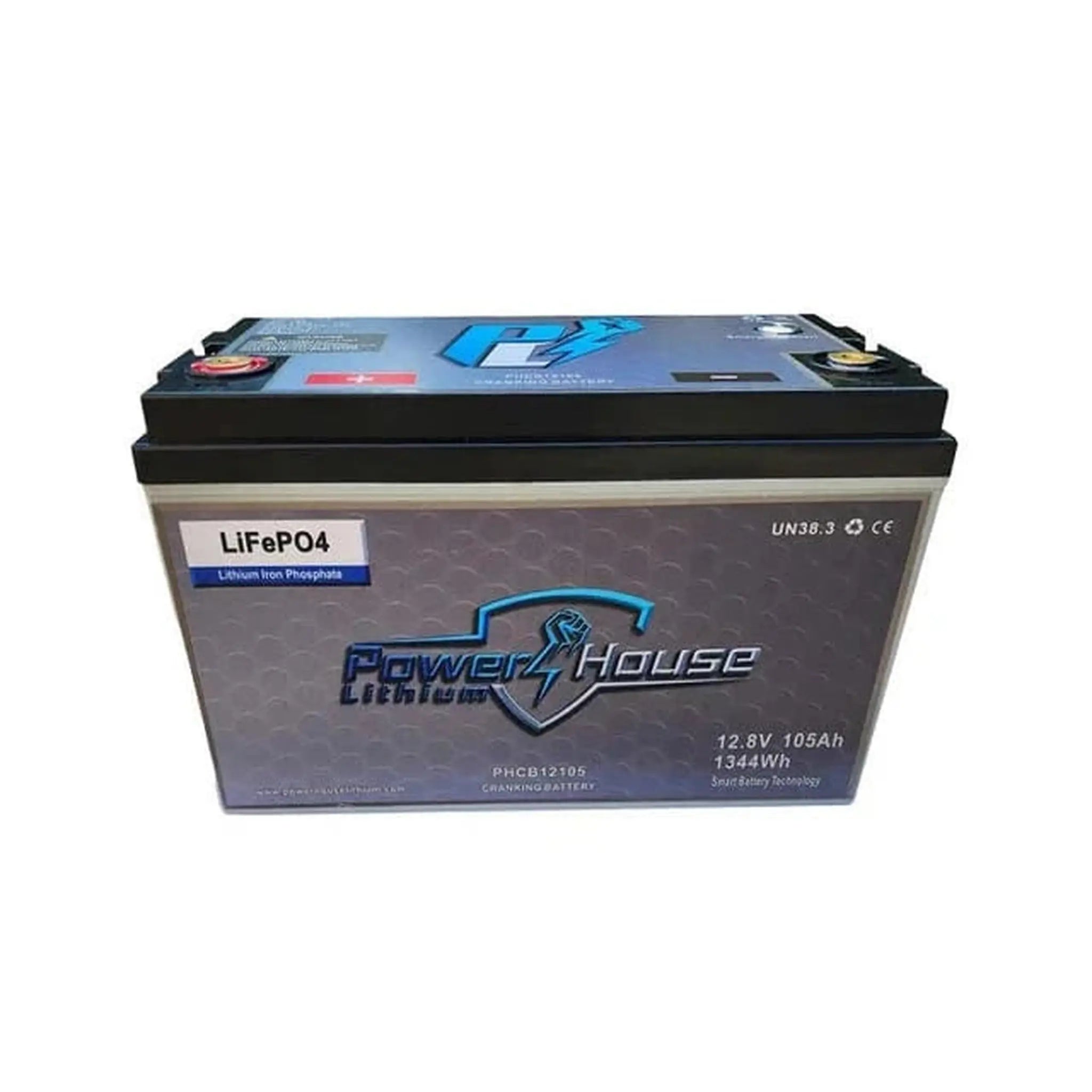PowerHouse Lithium | 12V 105Ah Dual Purpose Cranking Battery