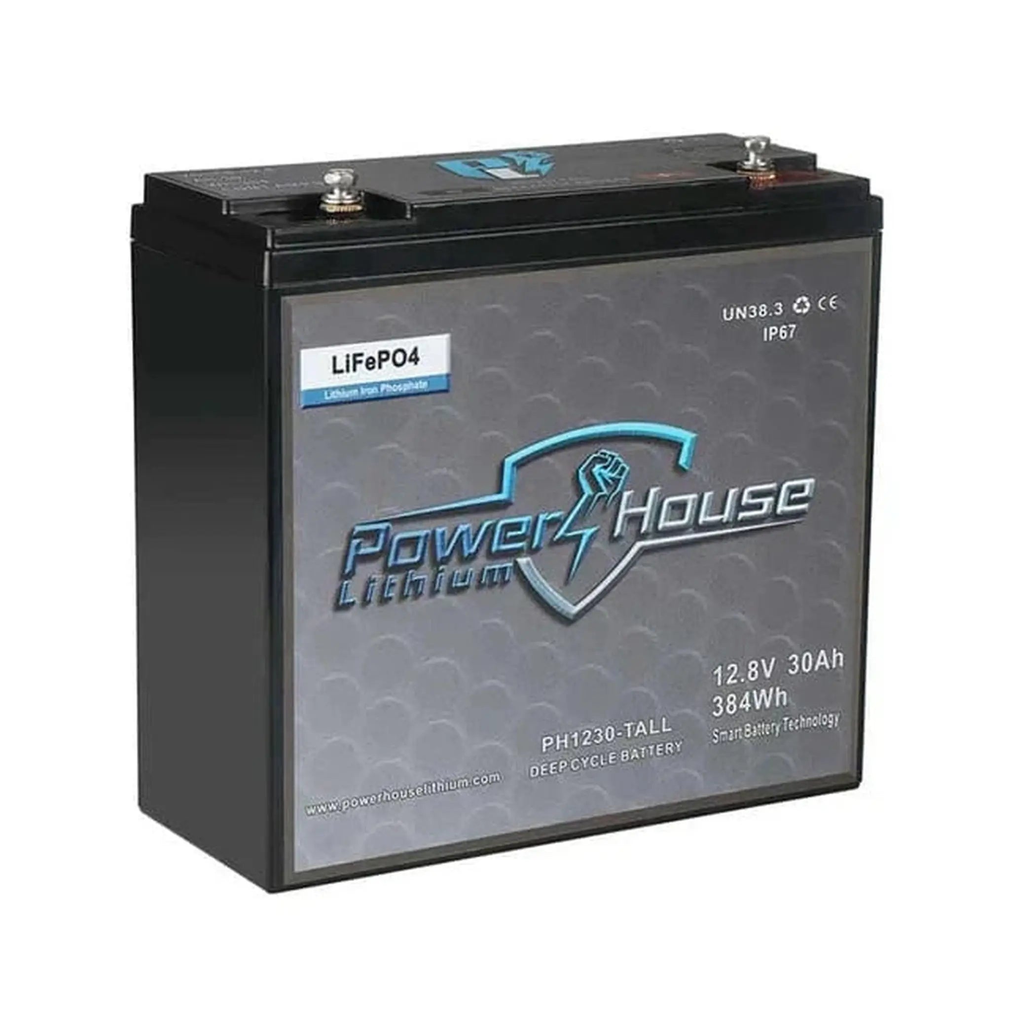 PowerHouse Lithium | 12V 30Ah WIDE Deep Cycle Battery