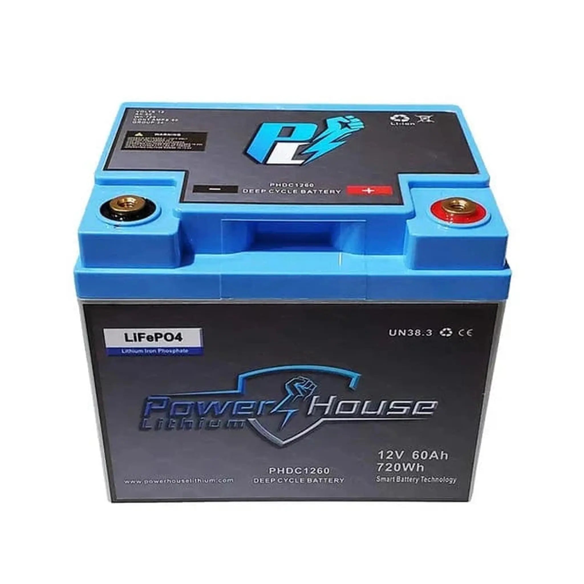 PowerHouse Lithium | 12V 60Ah Deep Cycle Battery