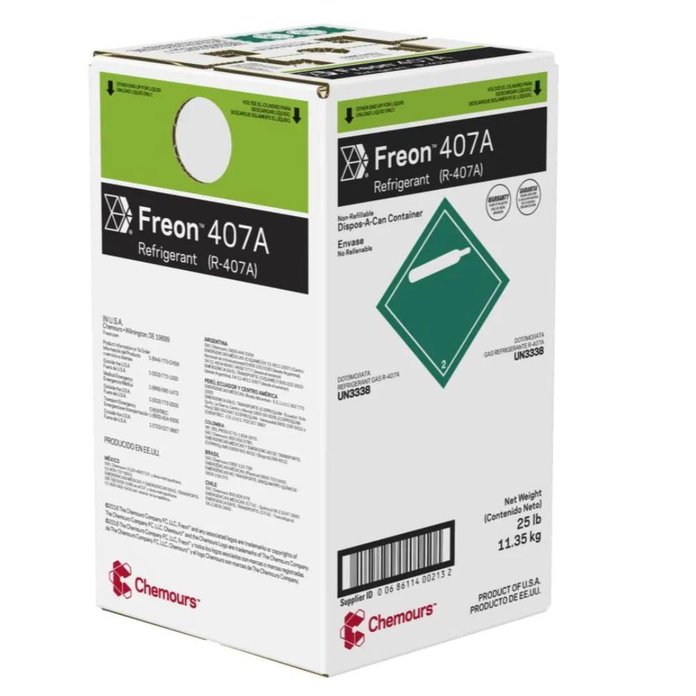 R-407A 25lb Refrigerants Factory Sealed