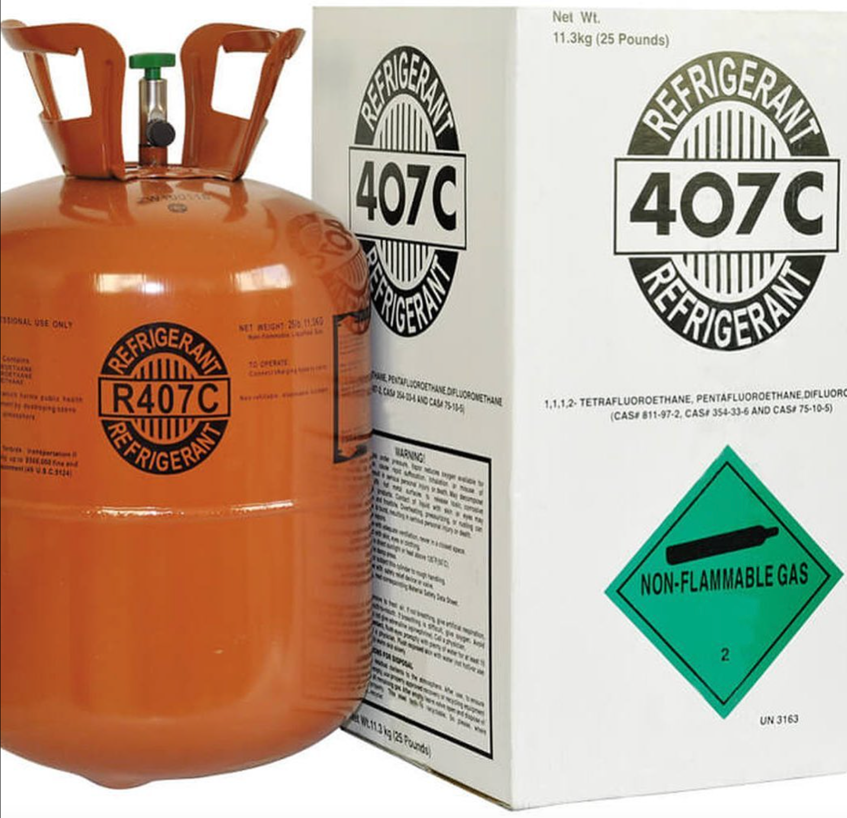 R-407C REFRIGERANT 25lb Factory Sealed "Won't ship to California"