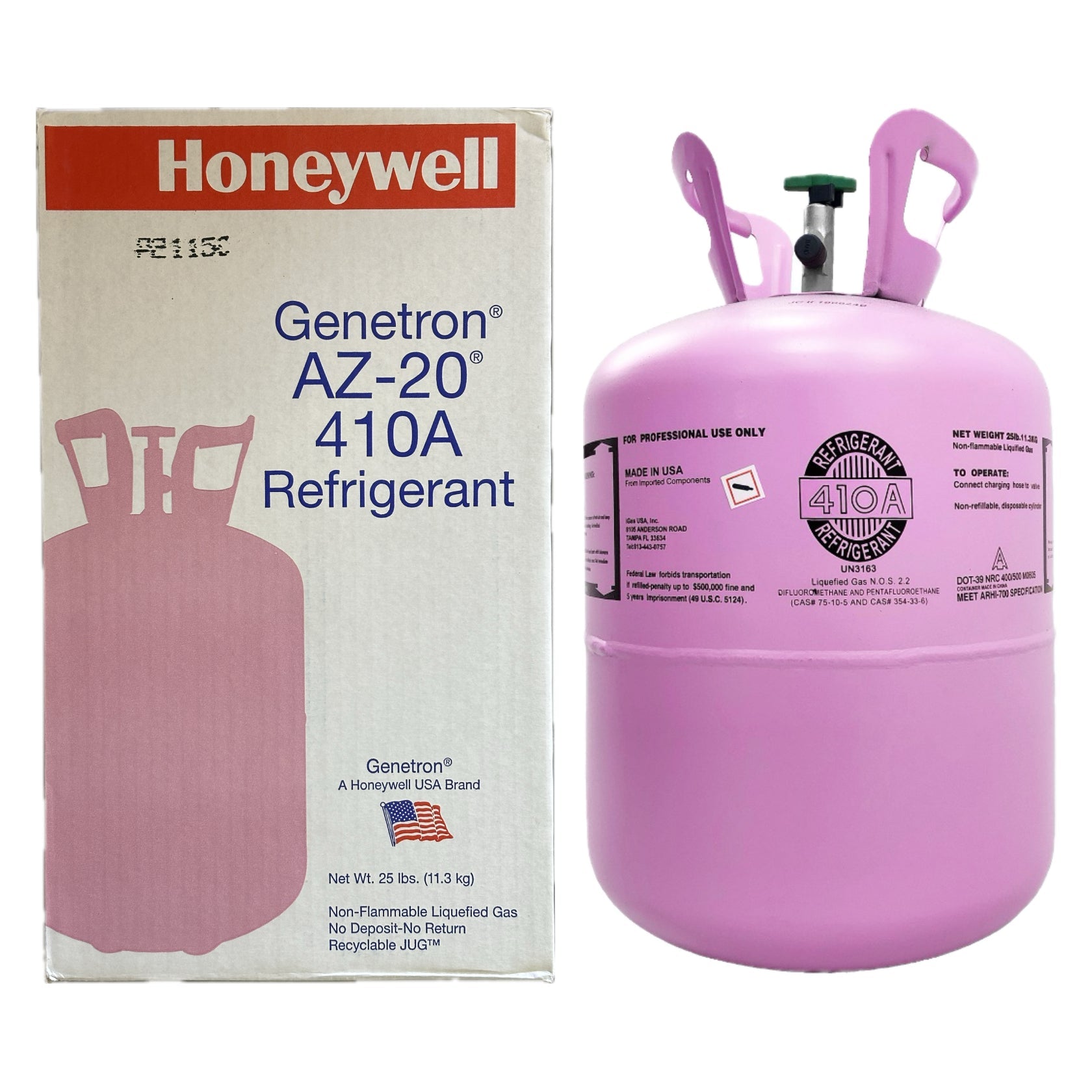 R-410A Refrigerant 25lb Honeywell Virgin Sealed