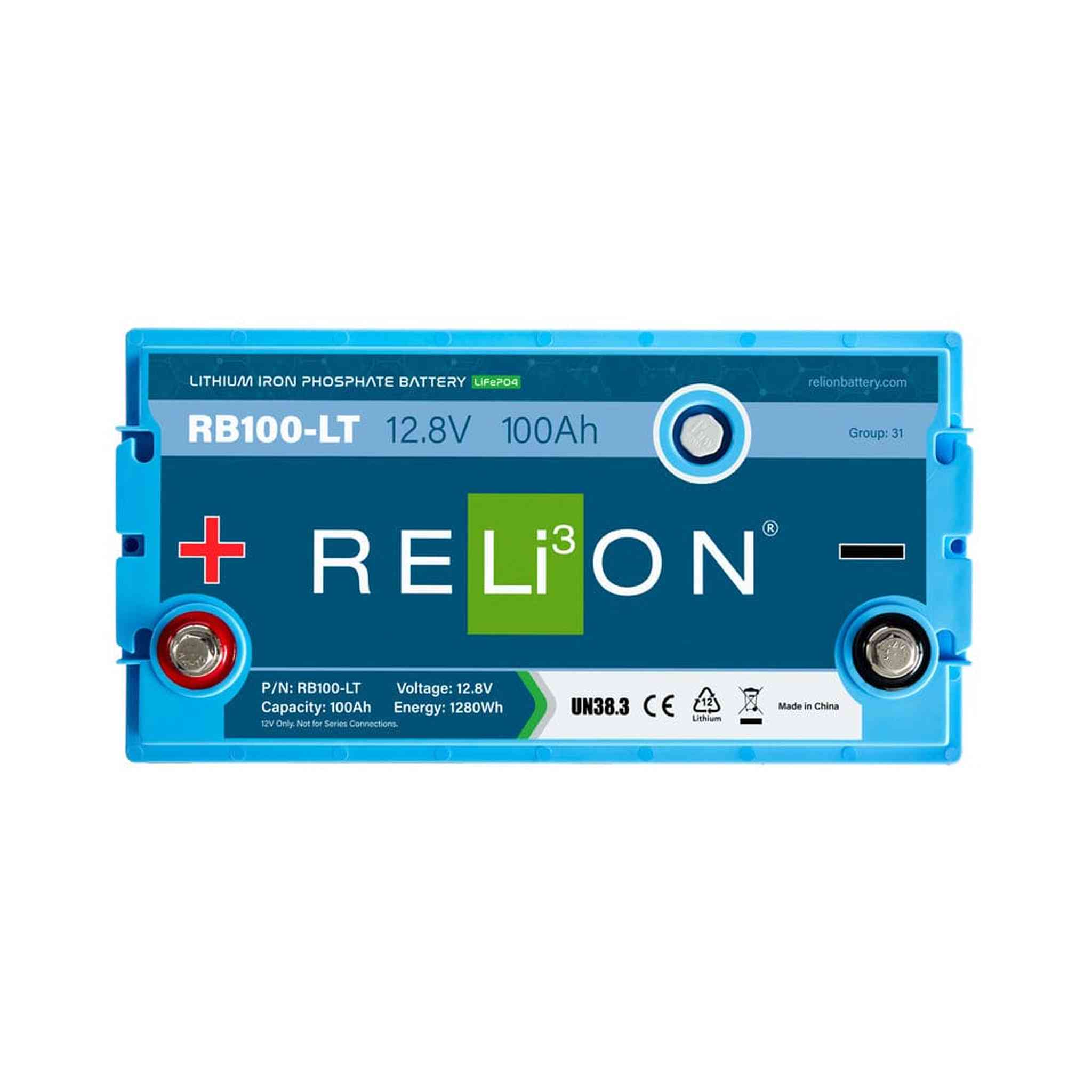 RELiON | RB100-LT 12V 100Ah Cold Weather Deep Cycle Lithium Battery – Group 31