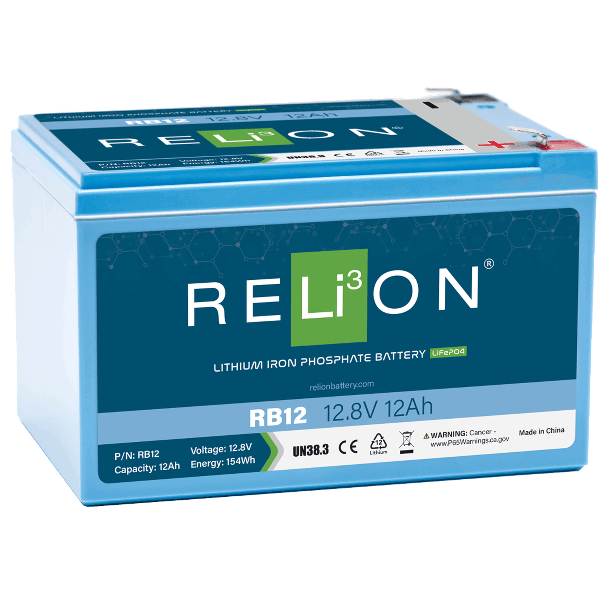 RELiON | RB12 12V 12Ah Deep Cycle Lithium Iron Phosphate Battery
