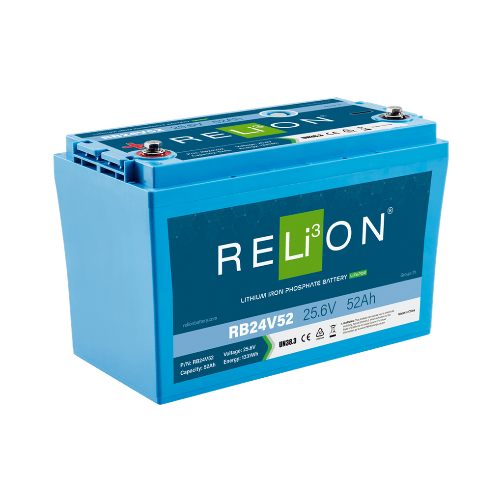 RELiON | RB24V52 24V 52Ah Deep Cycle Lithium Battery – Group 31