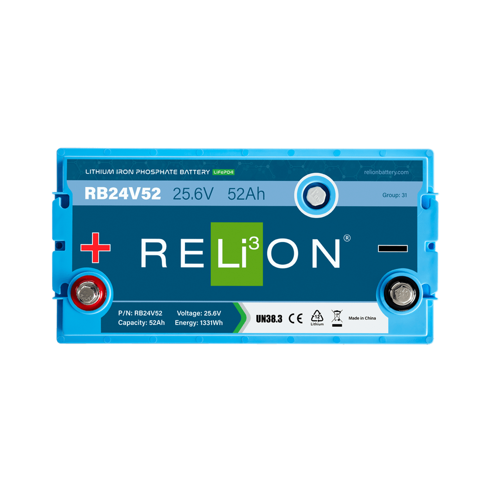 RELiON | RB24V52 24V 52Ah Deep Cycle Lithium Battery – Group 31