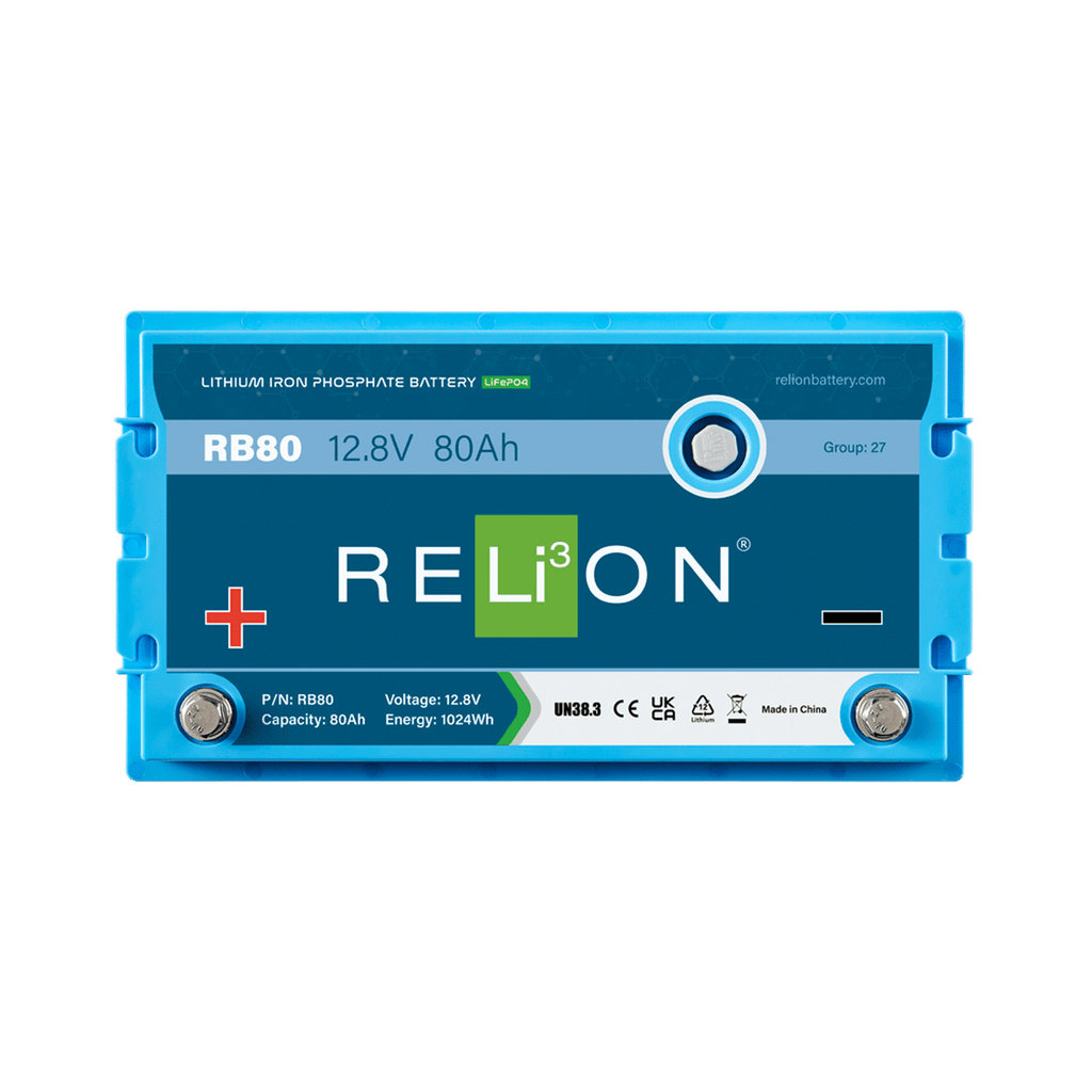 RELiON | RB80 12V 80Ah Deep Cycle Lithium Battery - Group 27
