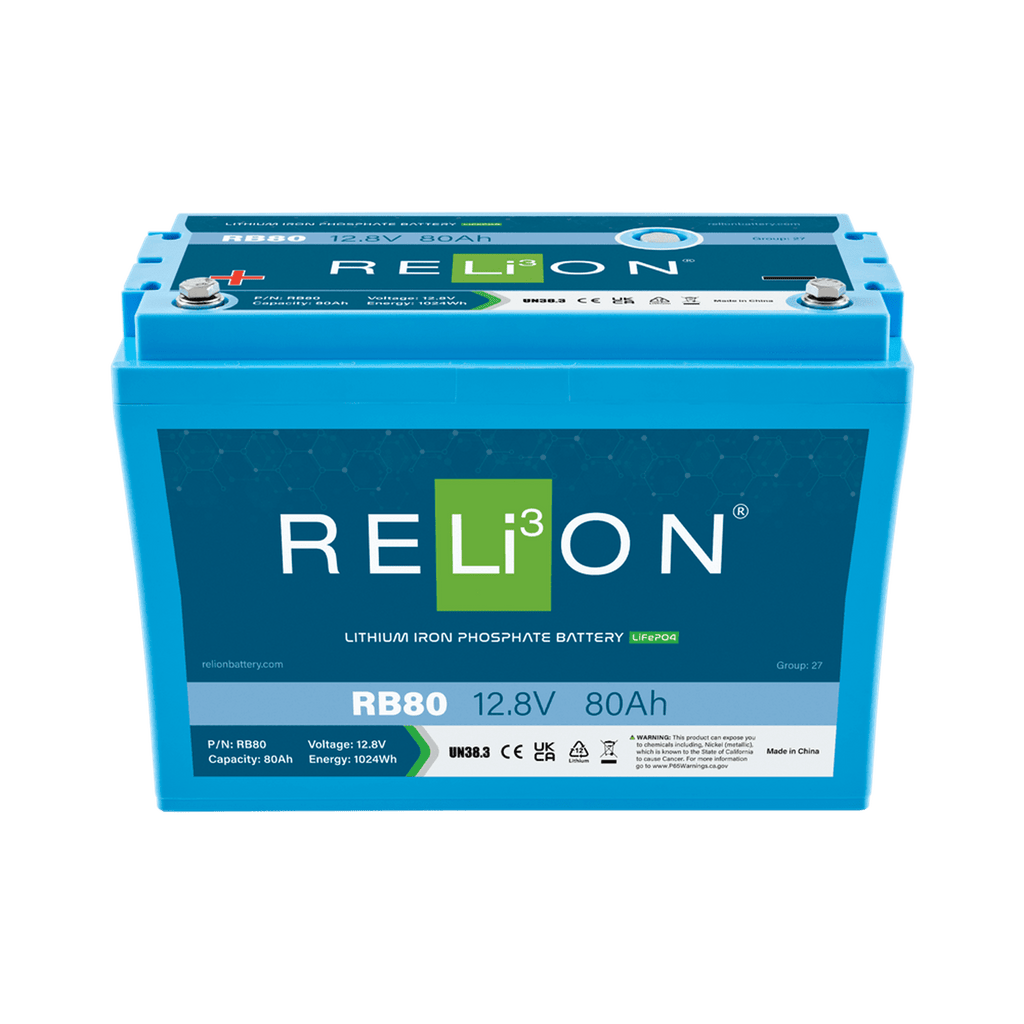 RELiON | RB80 12V 80Ah Deep Cycle Lithium Battery - Group 27