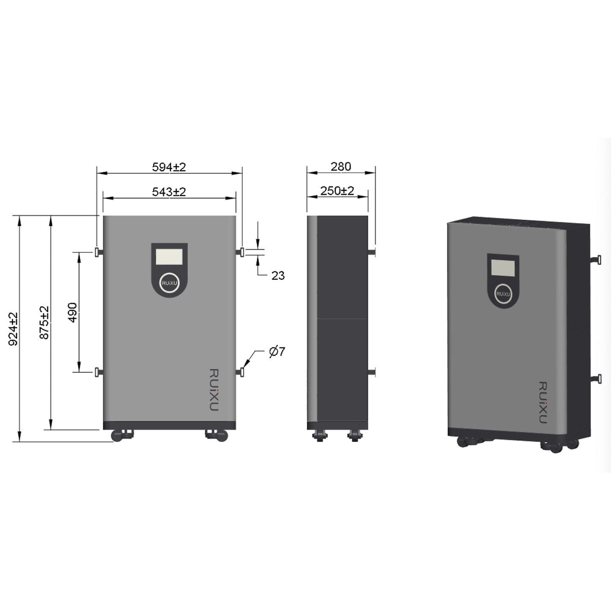 RUiXU | Lithi2-16 16kWh Lithium Battery | 51.2V 314Ah | UL1973/9540A/9540 Certified | CEC & SGIP (PRE-ORDER)